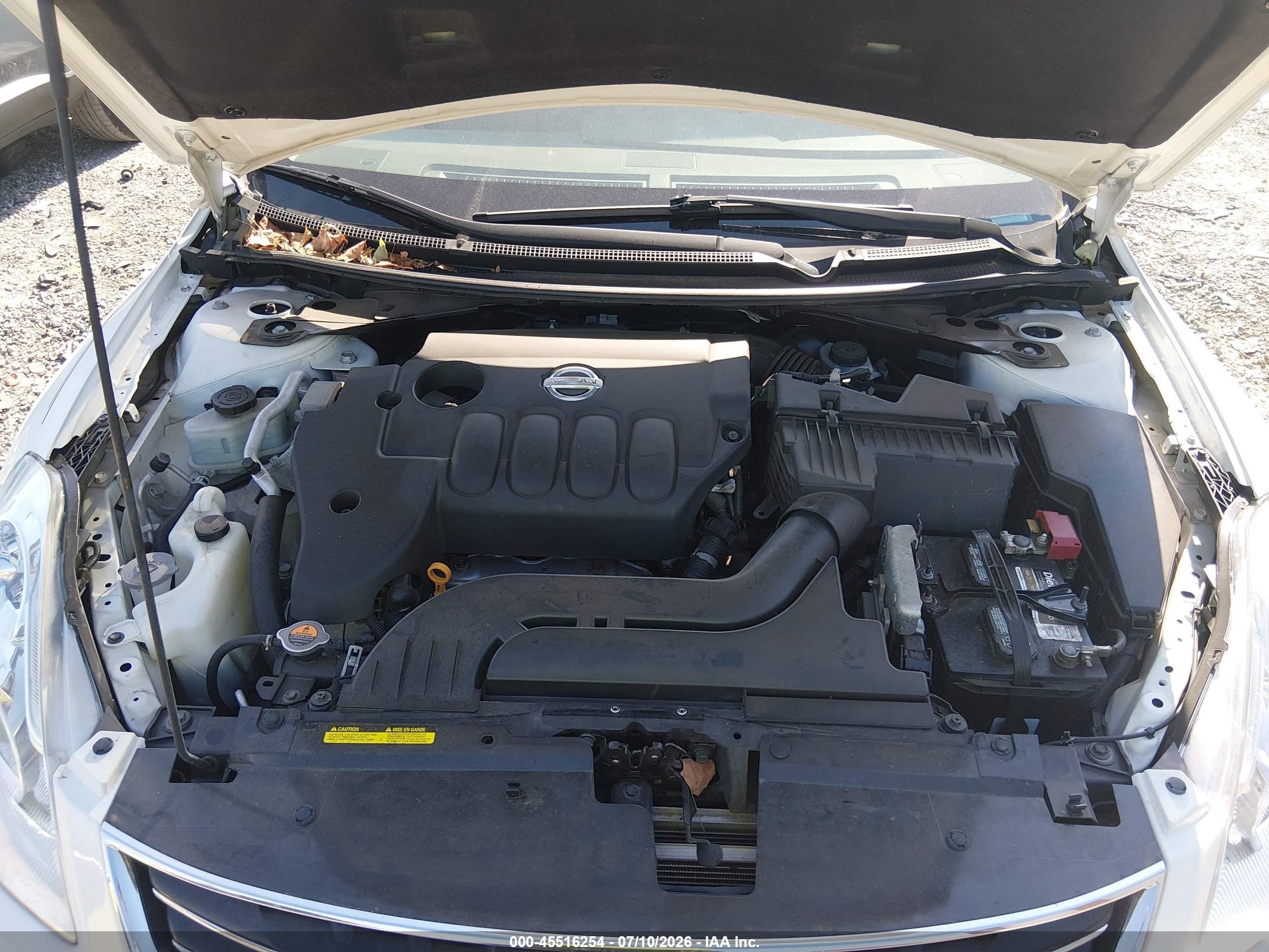 2012 Nissan Altima 2.5 S White vin: 1N4AL2AP1CC145222