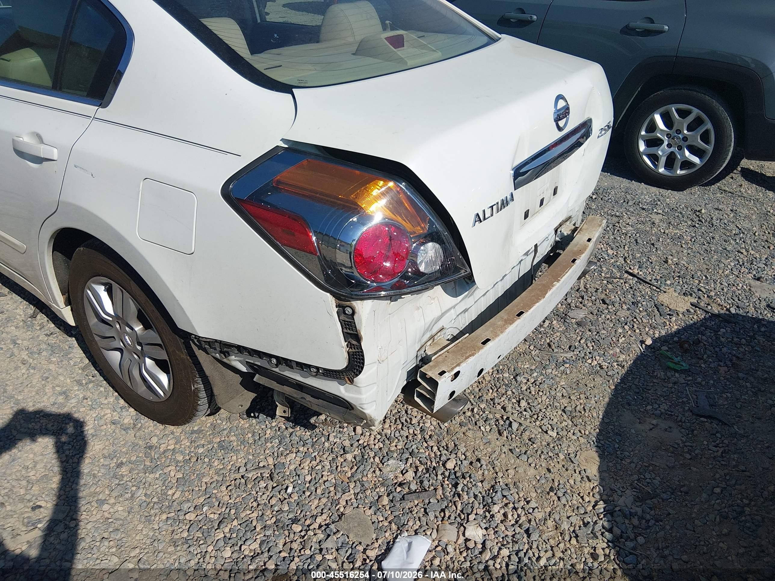 2012 Nissan Altima 2.5 S White vin: 1N4AL2AP1CC145222