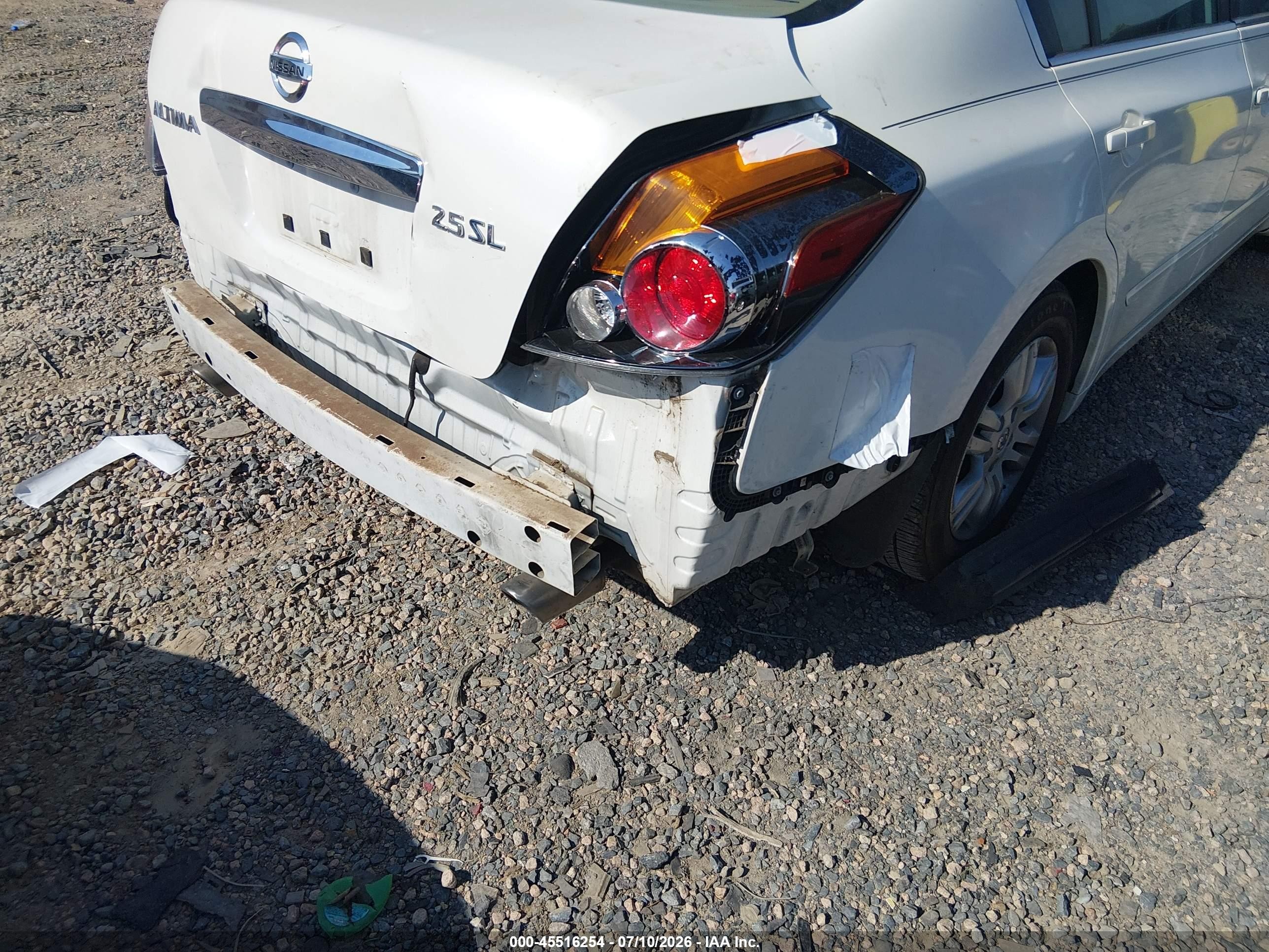 2012 Nissan Altima 2.5 S White vin: 1N4AL2AP1CC145222