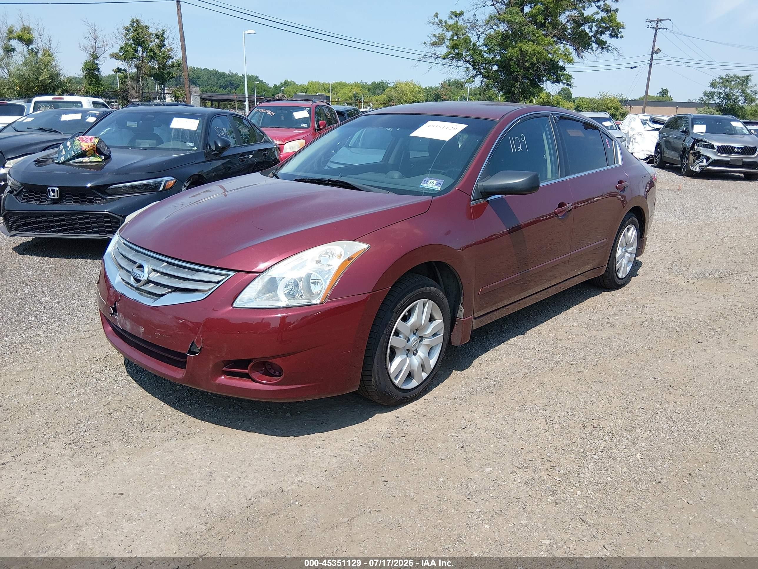 2012 Nissan Altima 2.5 S Red vin: 1N4AL2AP1CC157161