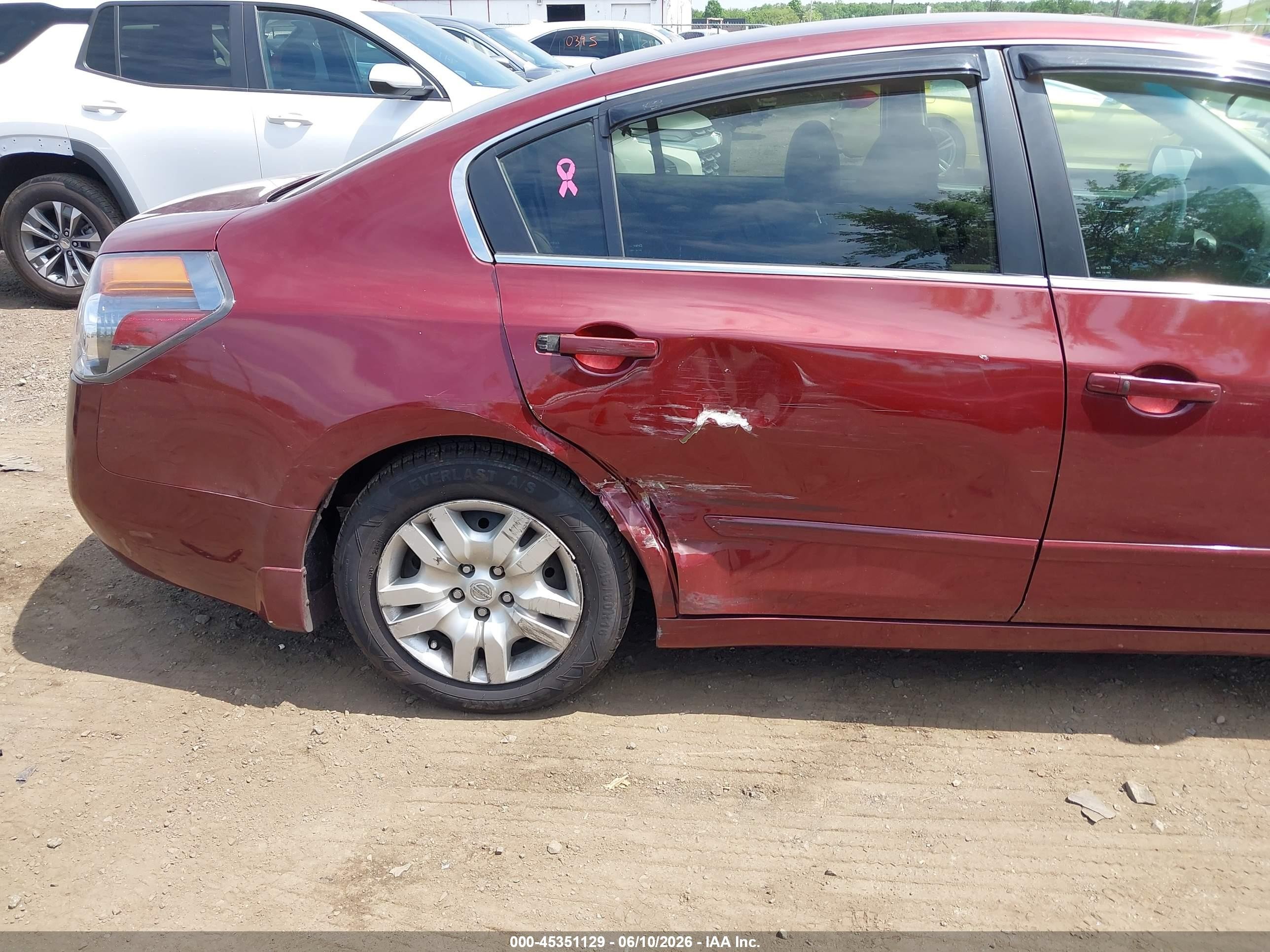 2012 Nissan Altima 2.5 S Red vin: 1N4AL2AP1CC157161