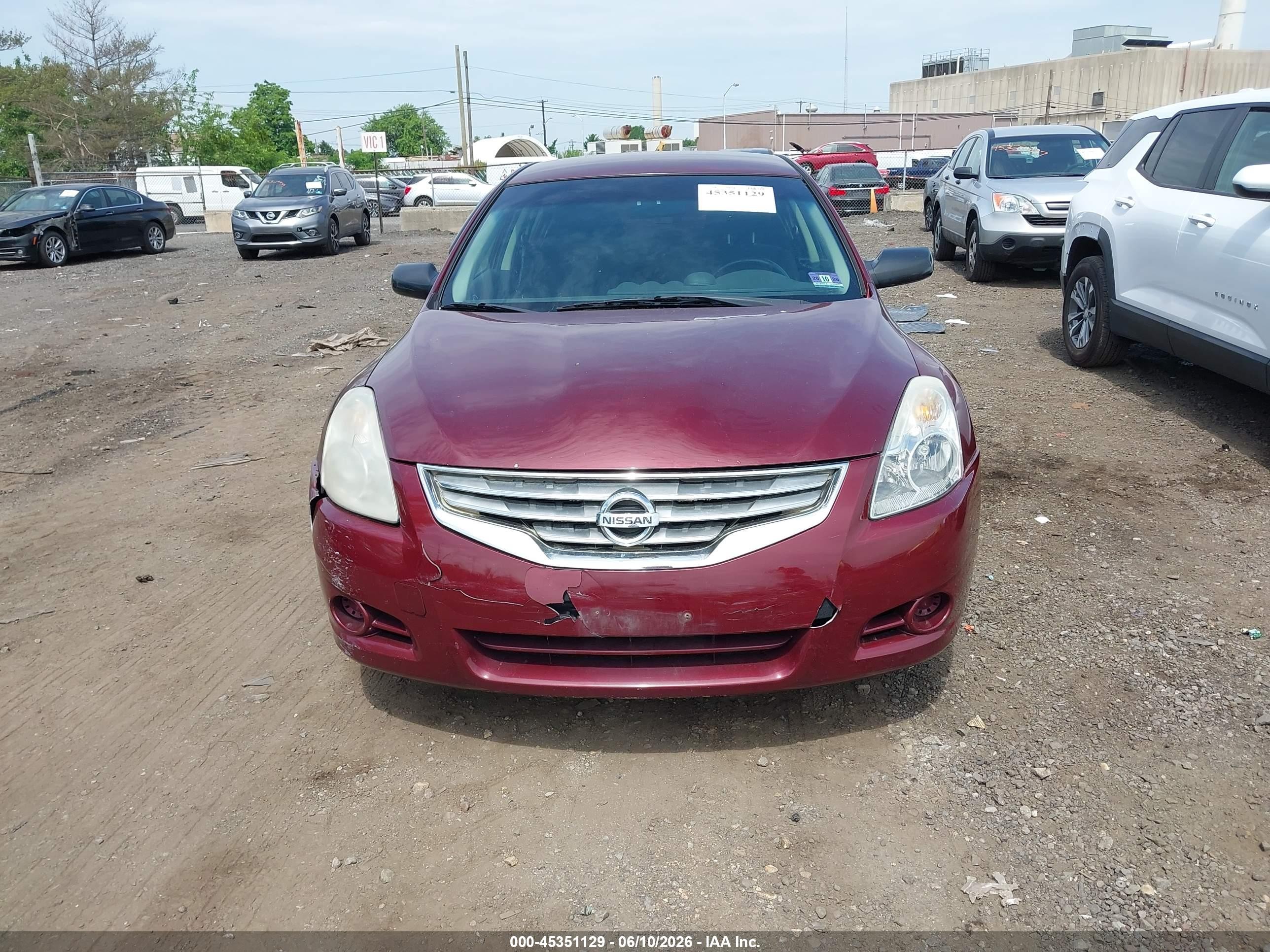 2012 Nissan Altima 2.5 S Red vin: 1N4AL2AP1CC157161