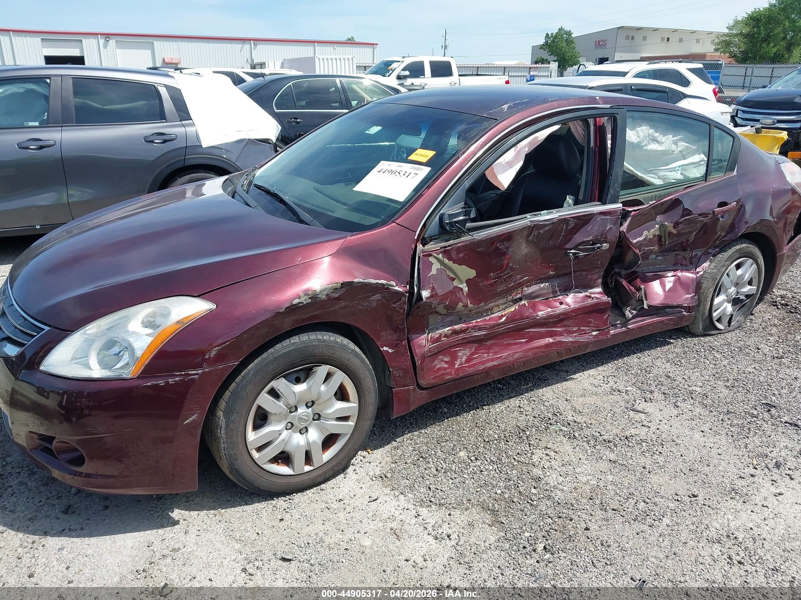 2012 Nissan Altima 2.5 S Maroon vin: 1N4AL2AP1CC207878