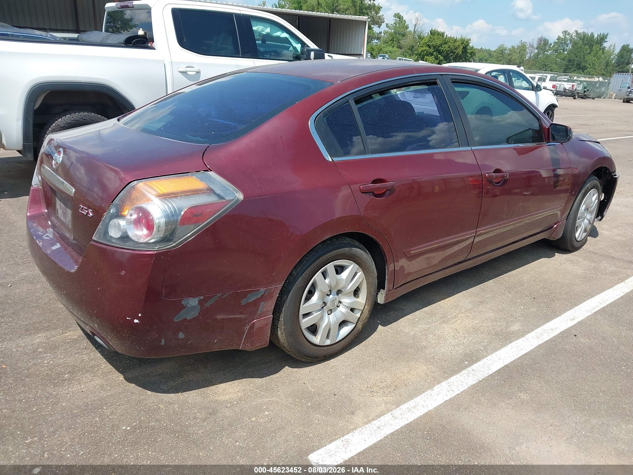 2012 Nissan Altima 2.5 S Maroon vin: 1N4AL2AP1CC237673