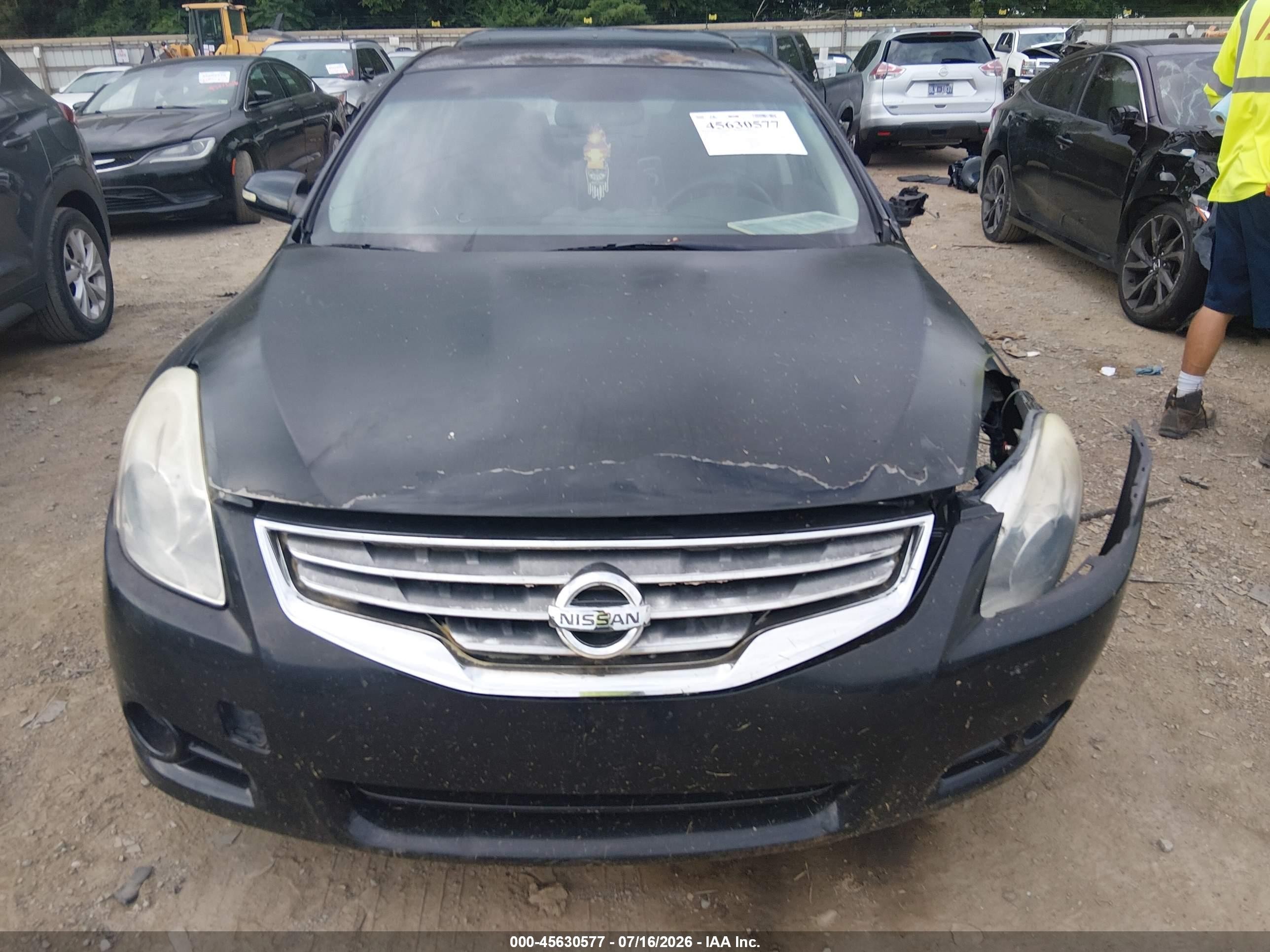 2012 Nissan Altima 2.5 S Black vin: 1N4AL2AP1CC239584