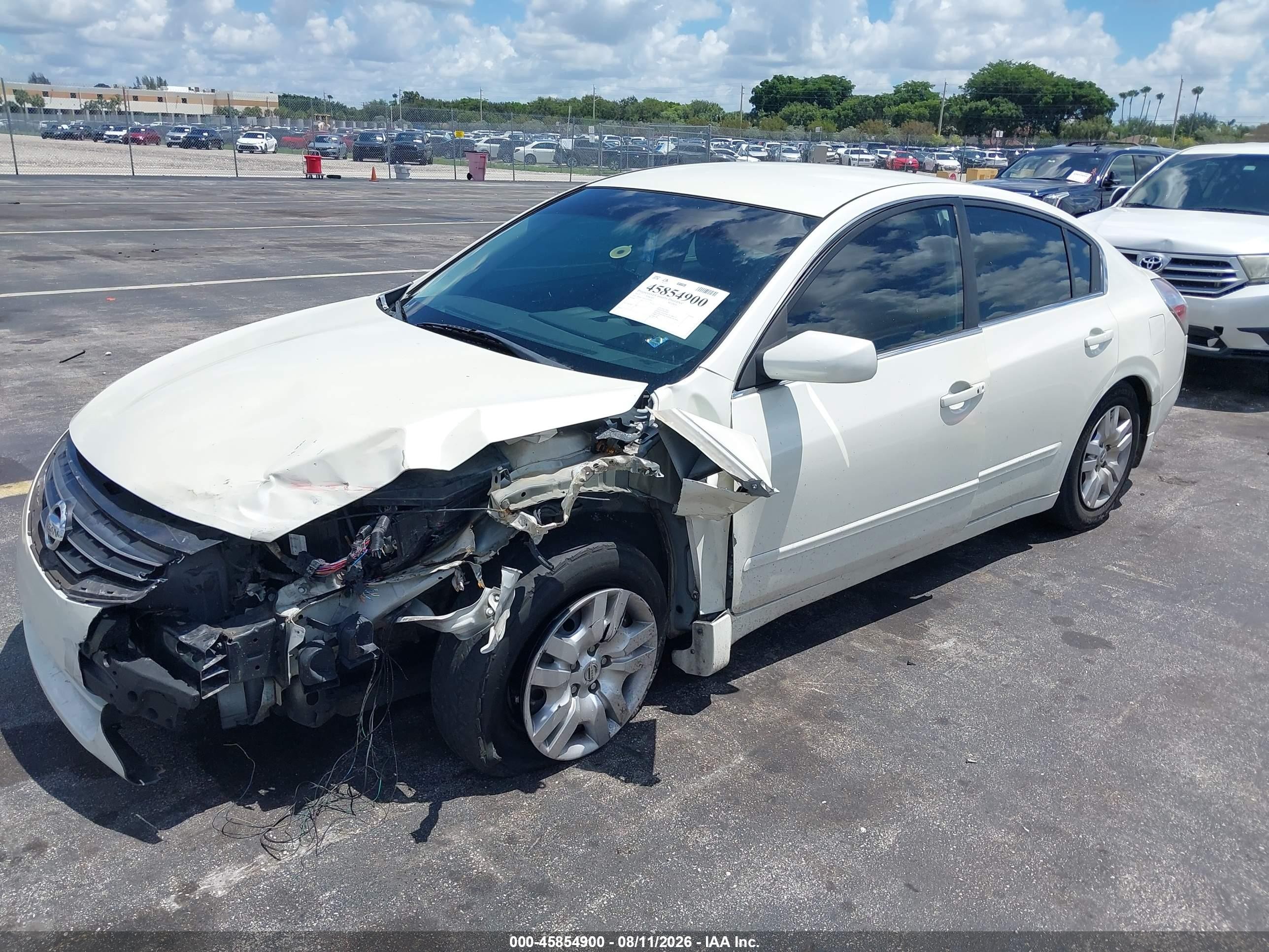 2012 Nissan Altima 2.5 S White vin: 1N4AL2AP1CC247491