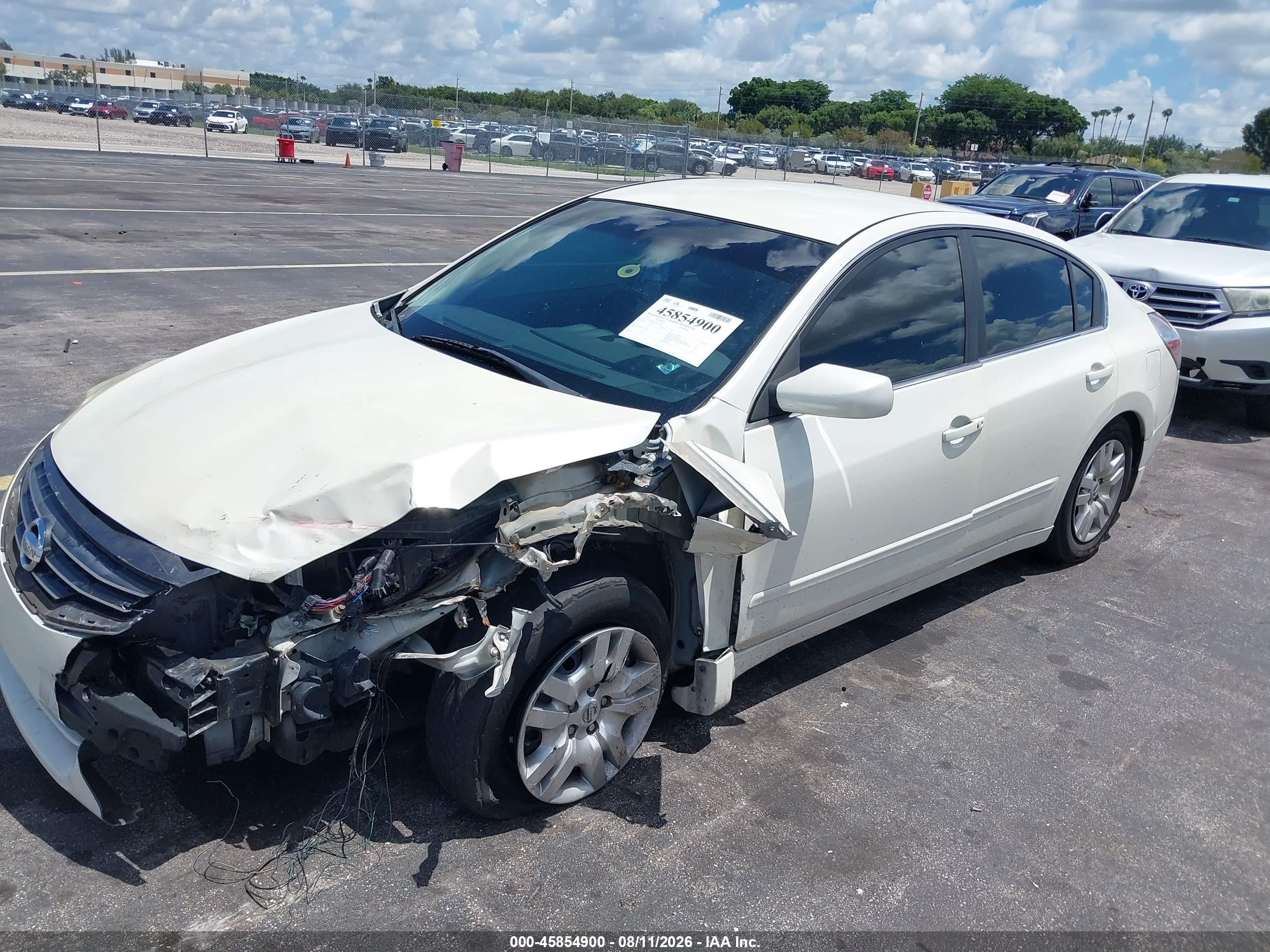 2012 Nissan Altima 2.5 S White vin: 1N4AL2AP1CC247491