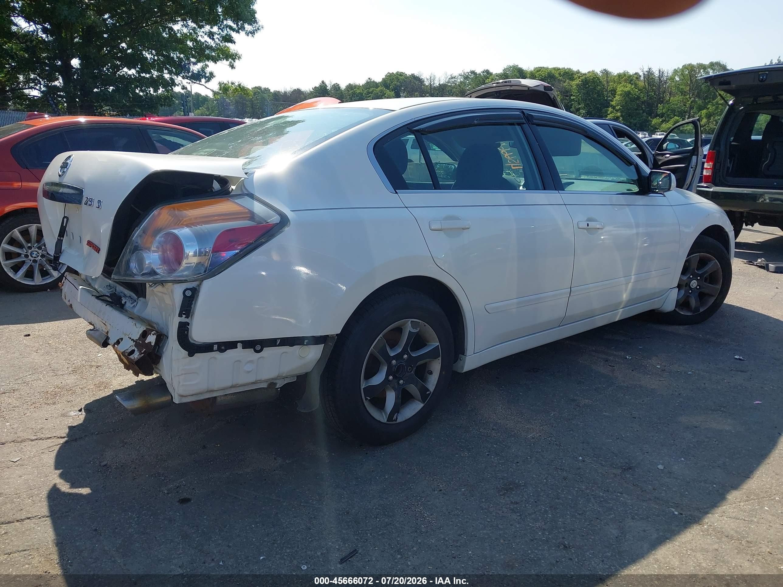 2012 Nissan Altima 2.5 S White vin: 1N4AL2AP1CC249578