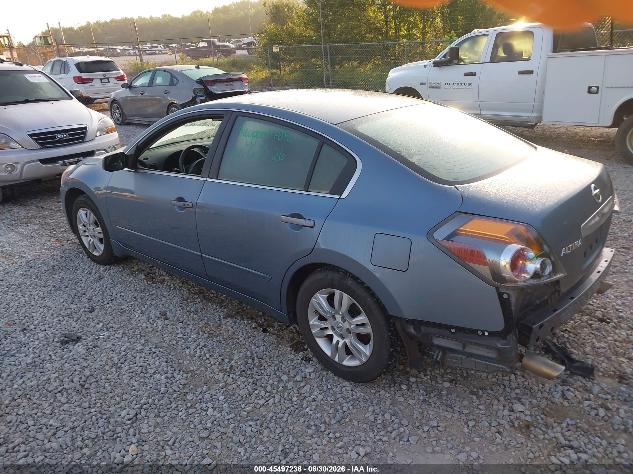 2012 Nissan Altima 2.5 S Light Blue vin: 1N4AL2AP1CN424643