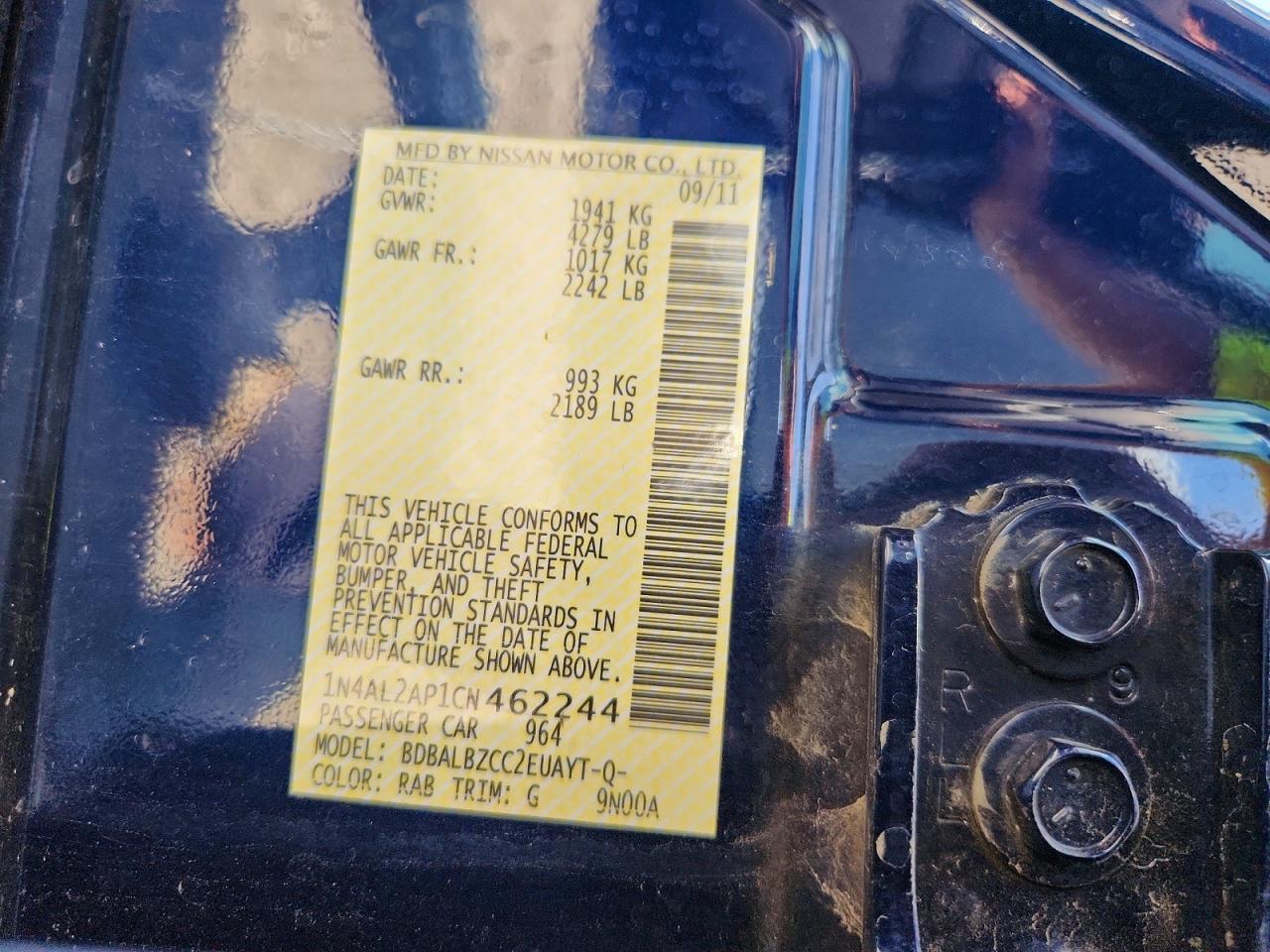 2012 Nissan Altima 2.5 Blue vin: 1N4AL2AP1CN462244