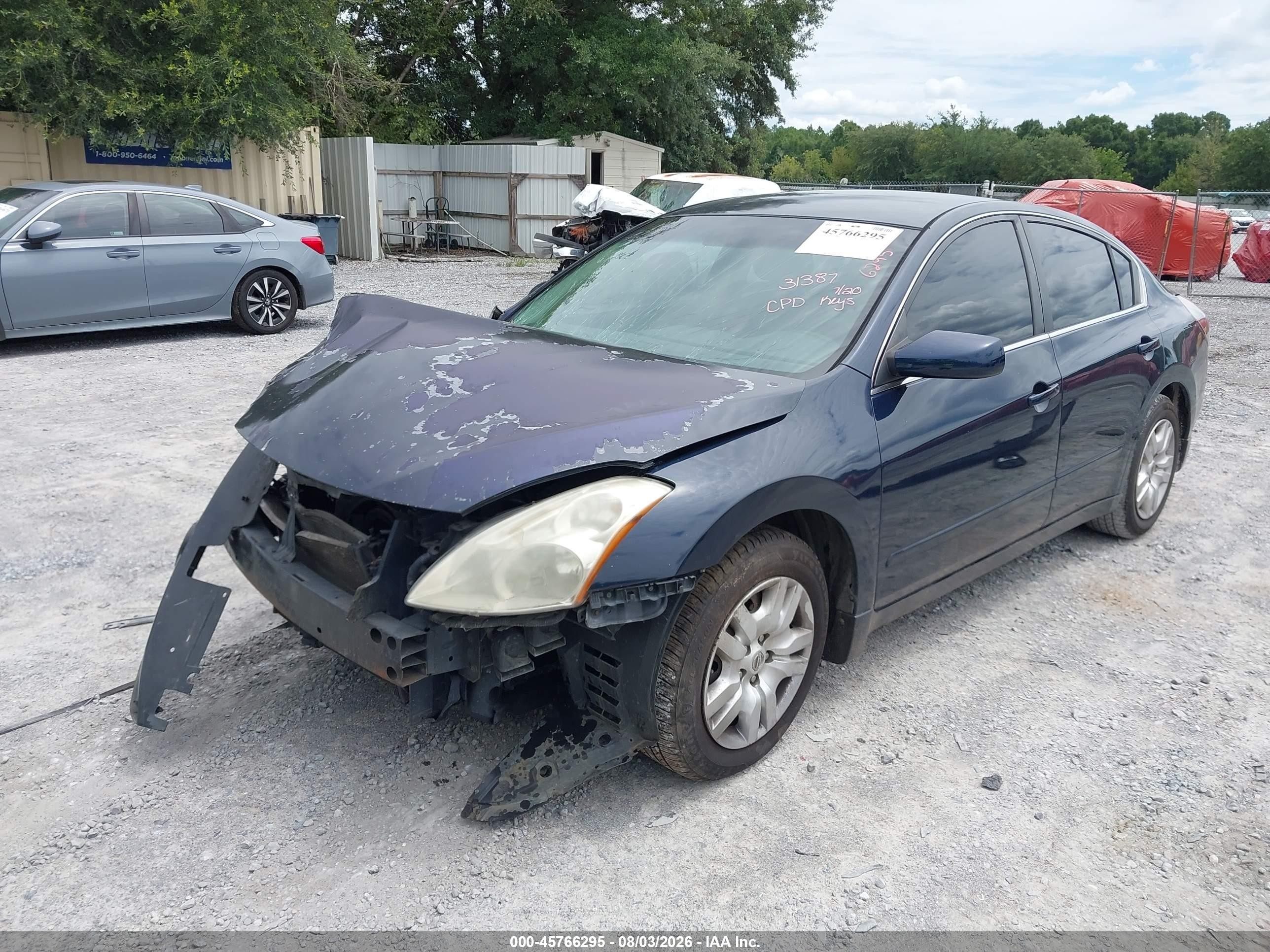 2012 Nissan Altima 2.5 S Blue vin: 1N4AL2AP1CN479156