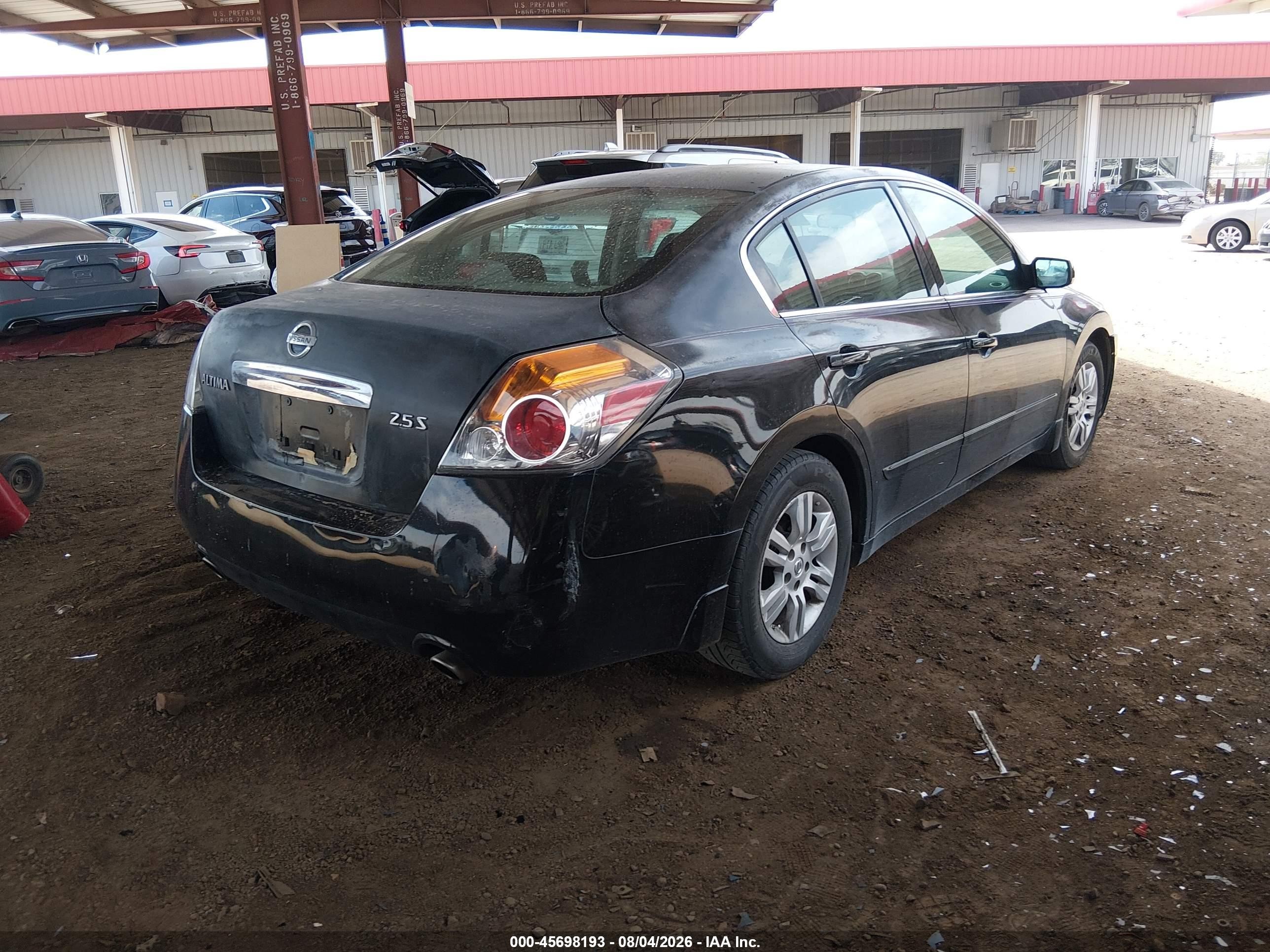 2012 Nissan Altima 2.5 S Black vin: 1N4AL2AP1CN484826