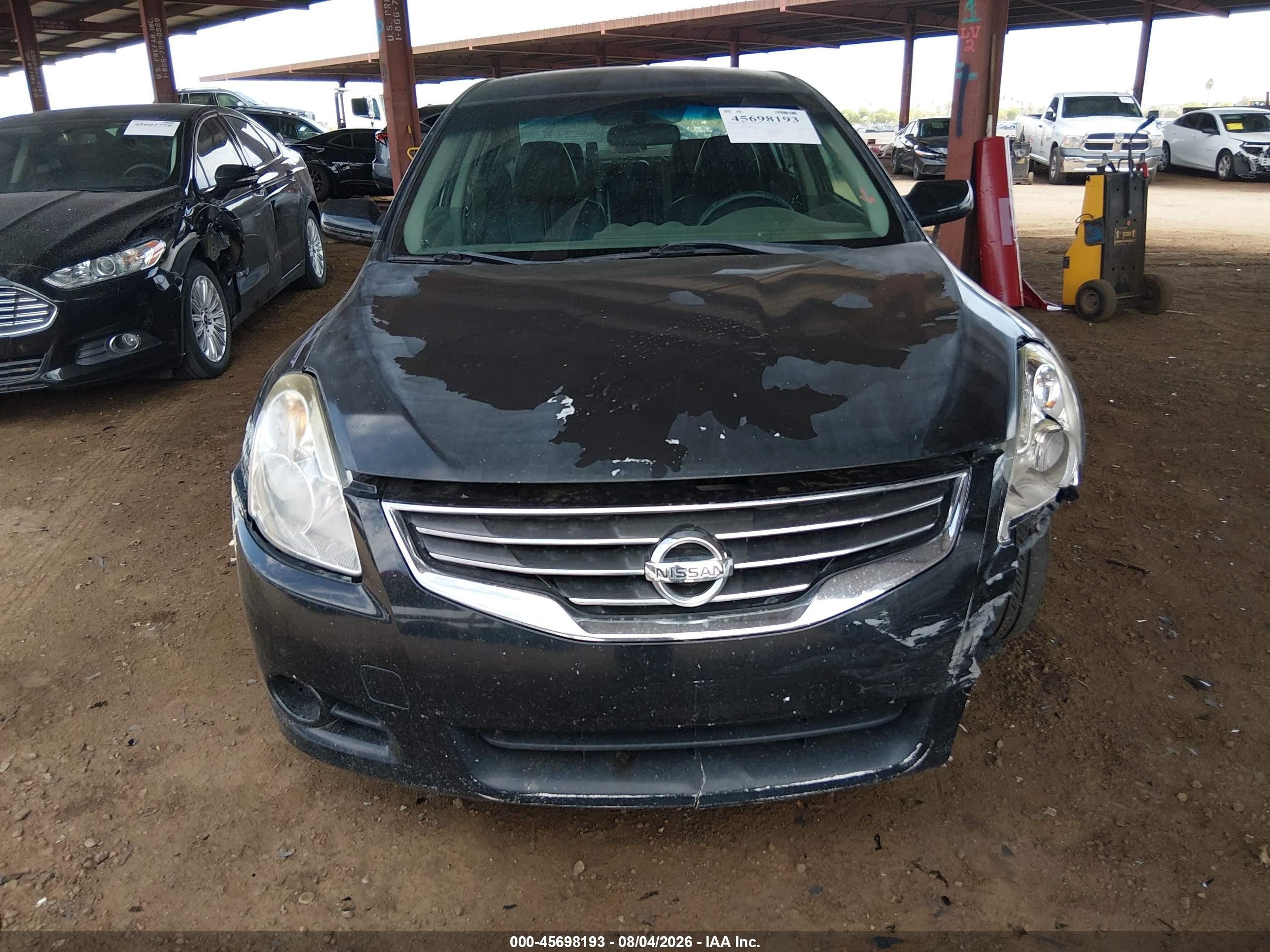 2012 Nissan Altima 2.5 S Black vin: 1N4AL2AP1CN484826