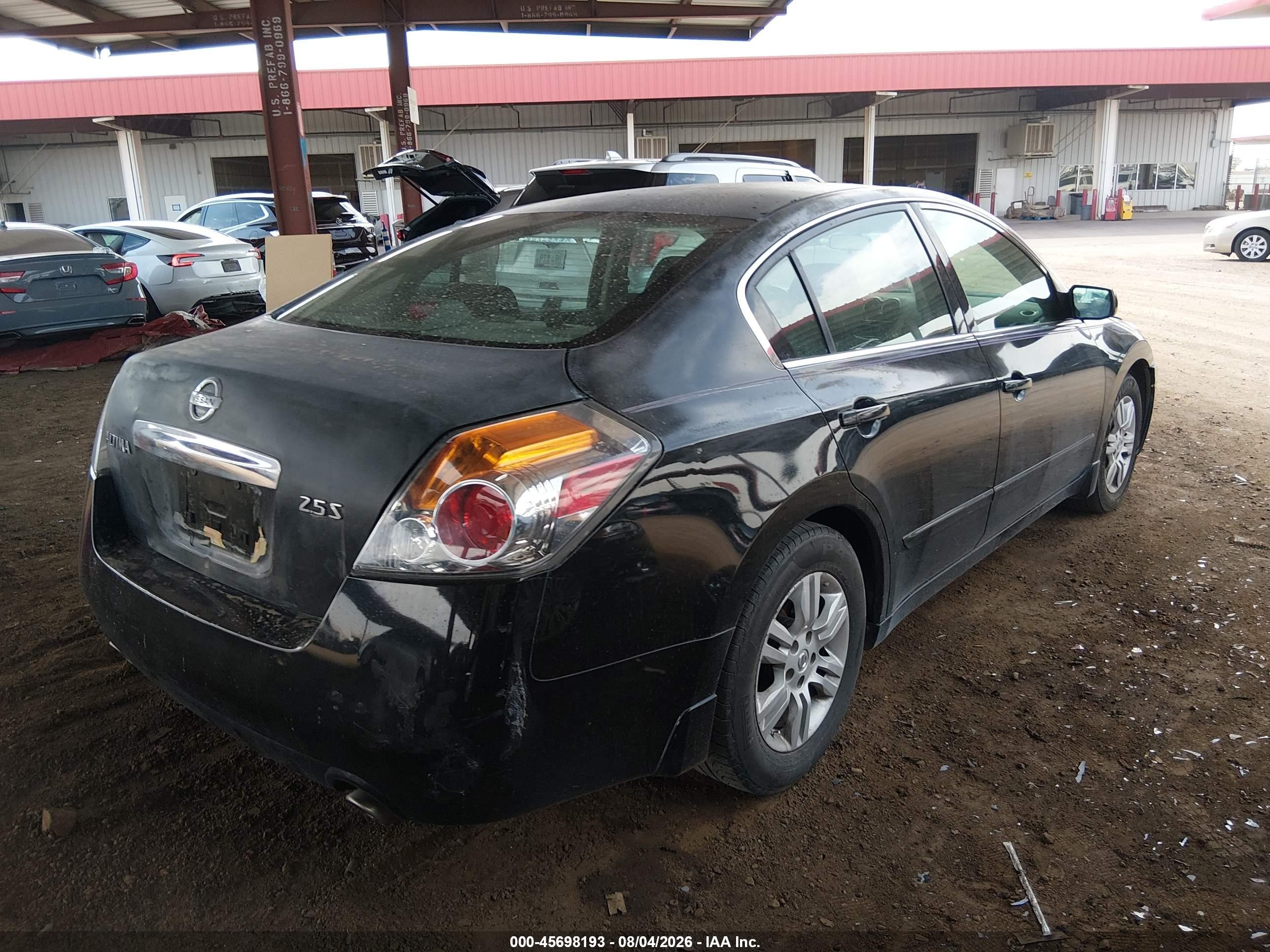 2012 Nissan Altima 2.5 S Black vin: 1N4AL2AP1CN484826