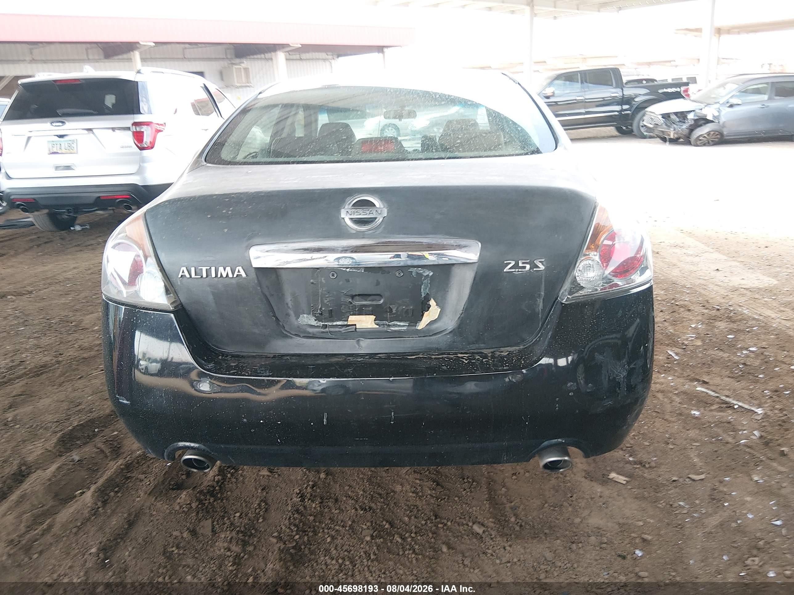 2012 Nissan Altima 2.5 S Black vin: 1N4AL2AP1CN484826