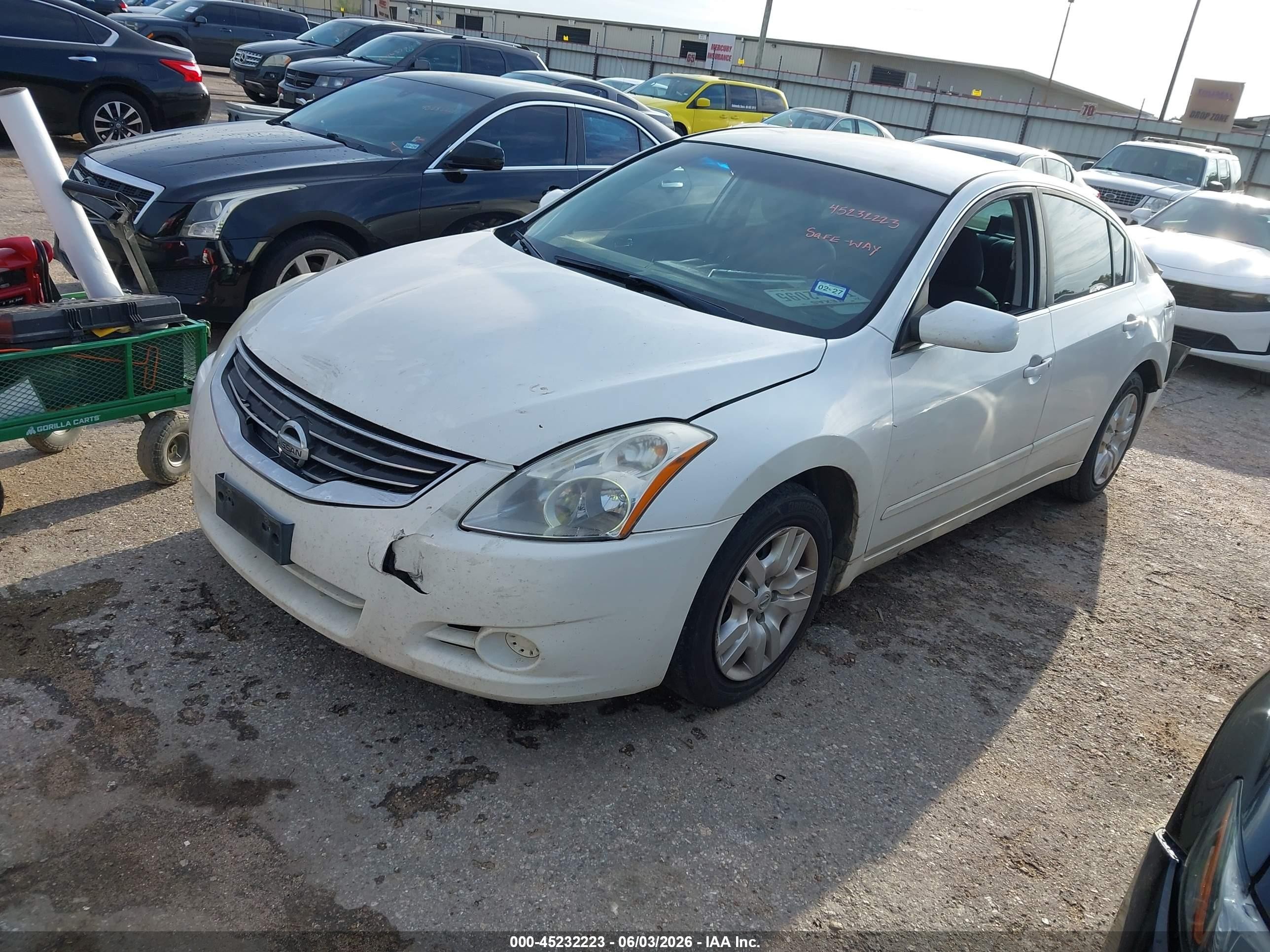 2012 Nissan Altima 2.5 S White vin: 1N4AL2AP1CN489282