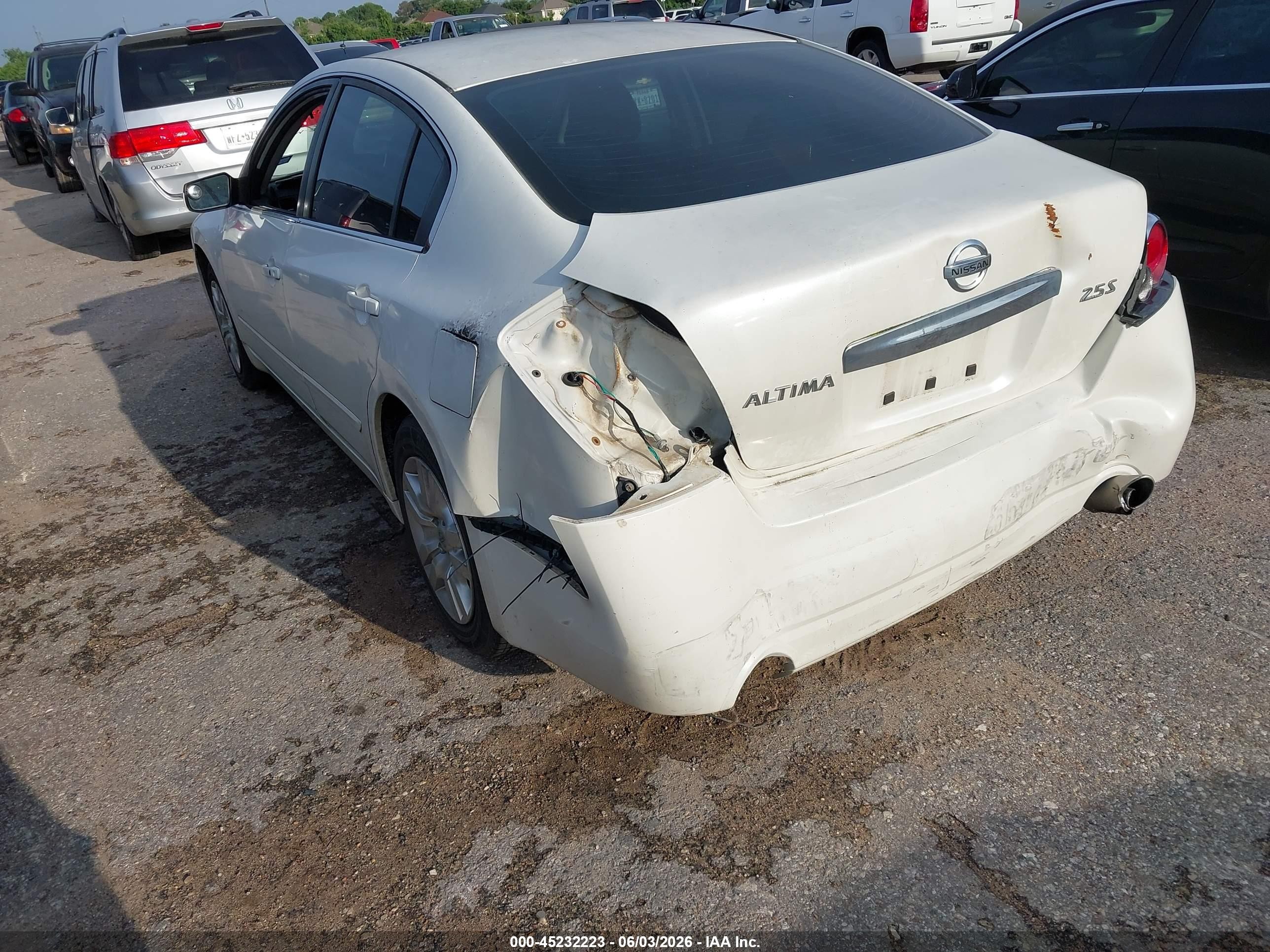2012 Nissan Altima 2.5 S White vin: 1N4AL2AP1CN489282