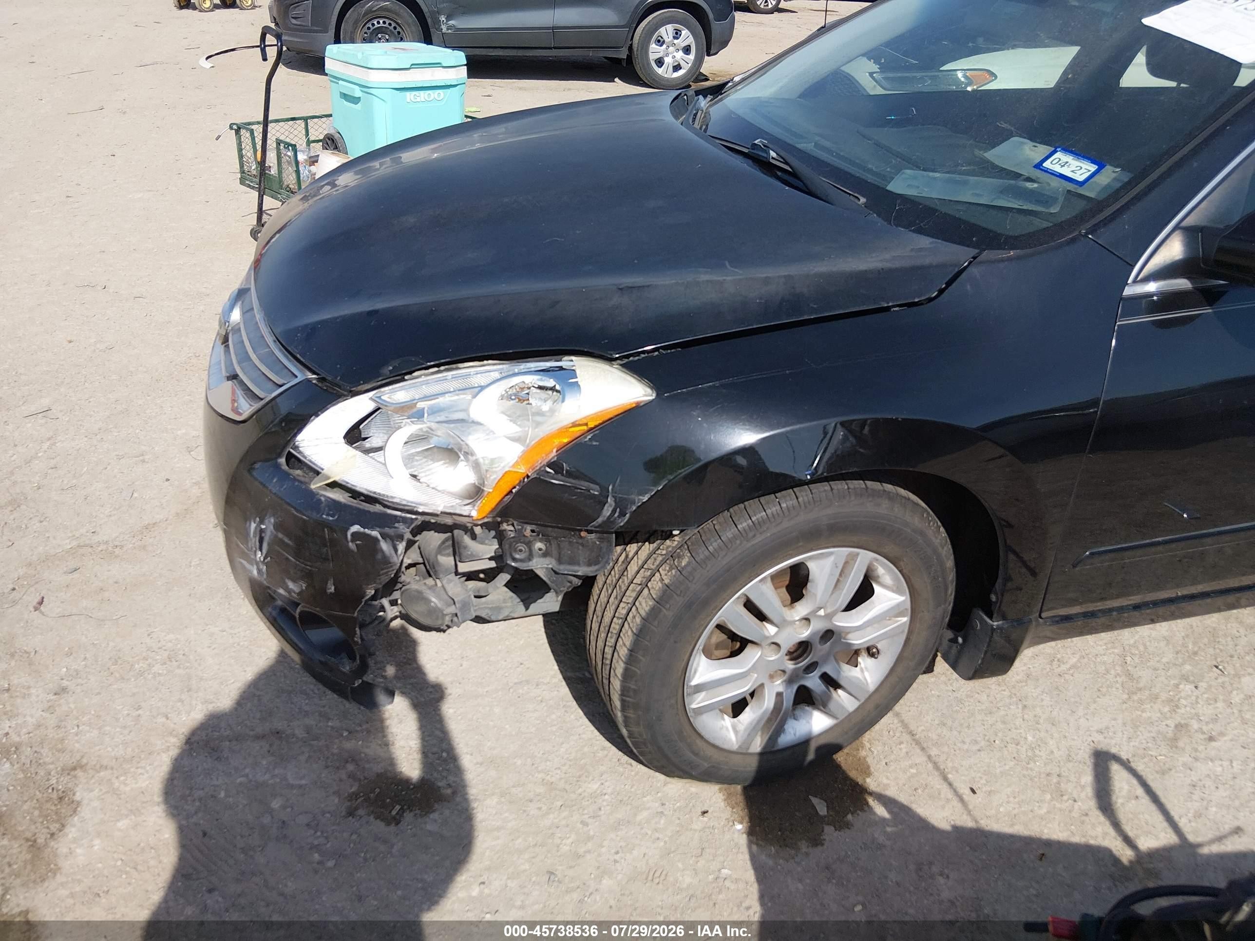 2010 Nissan Altima 2.5 S Black vin: 1N4AL2AP2AN425717