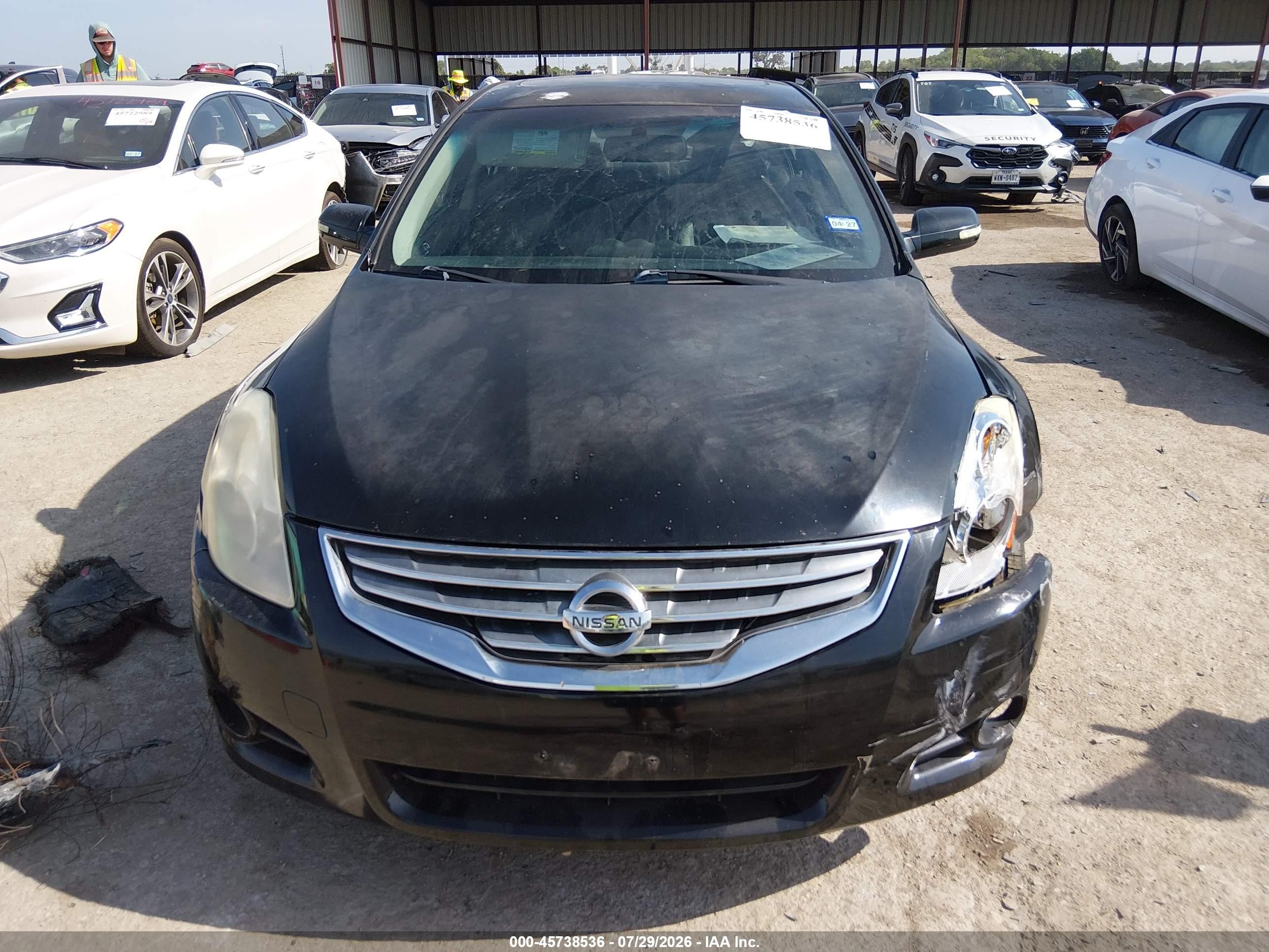 2010 Nissan Altima 2.5 S Black vin: 1N4AL2AP2AN425717