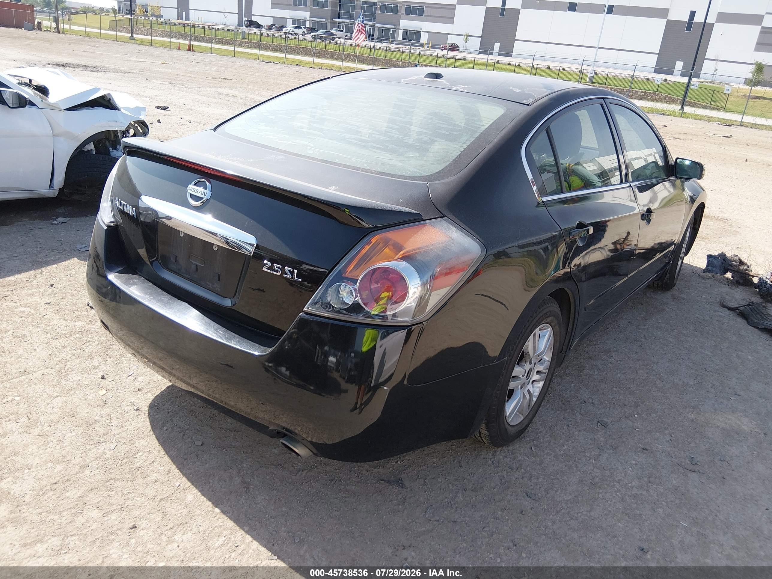 2010 Nissan Altima 2.5 S Black vin: 1N4AL2AP2AN425717