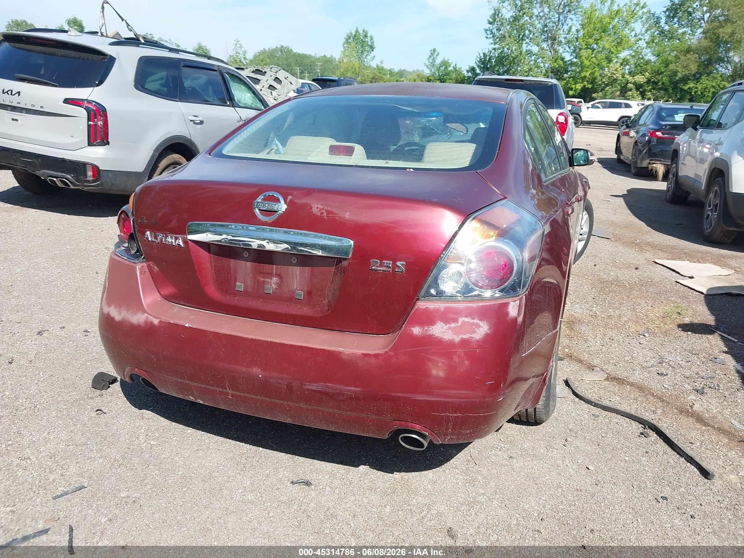 2010 Nissan Altima 2.5 S Burgundy vin: 1N4AL2AP2AN494052