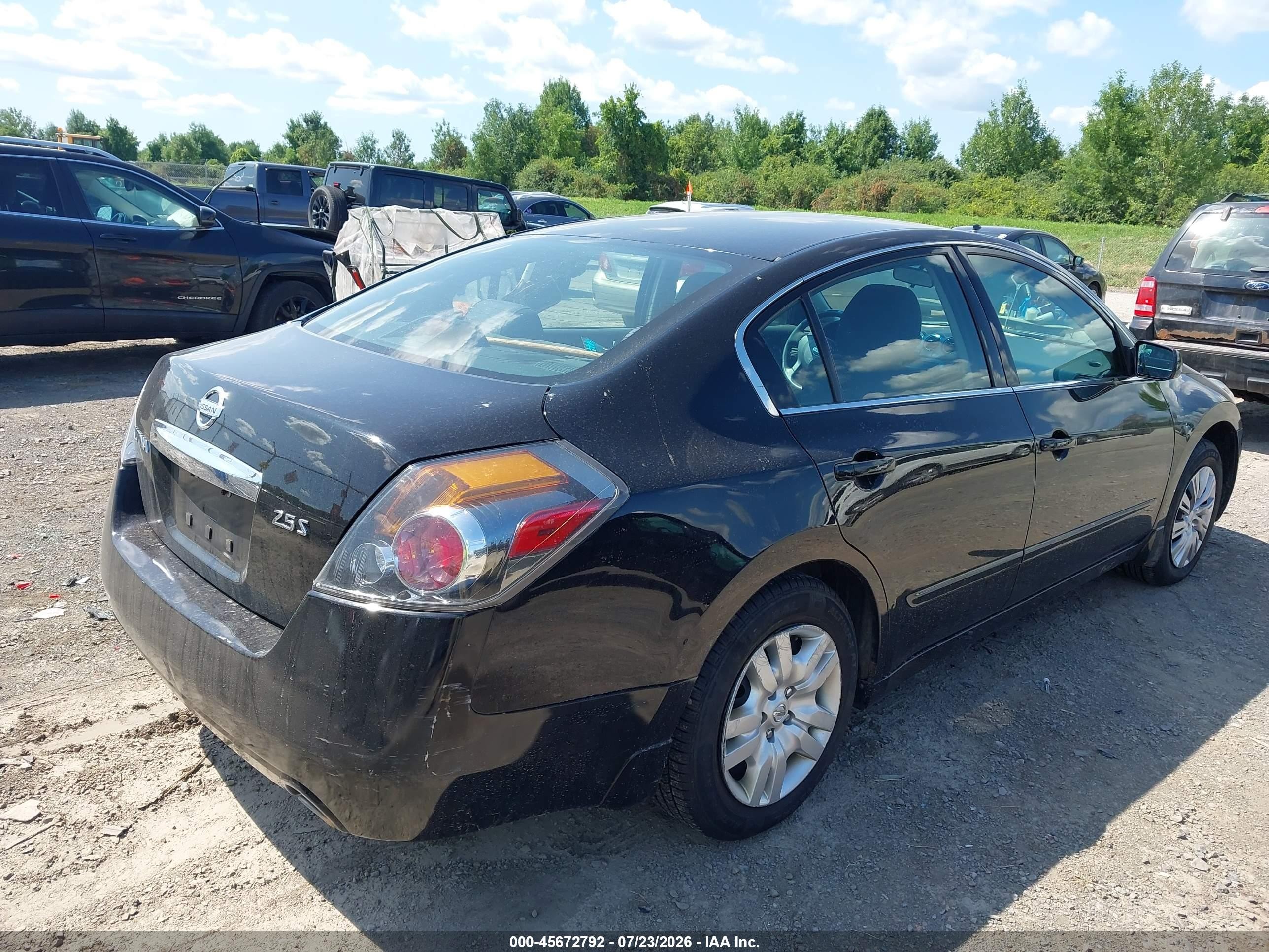 2010 Nissan Altima 2.5 S Black vin: 1N4AL2AP2AN537689