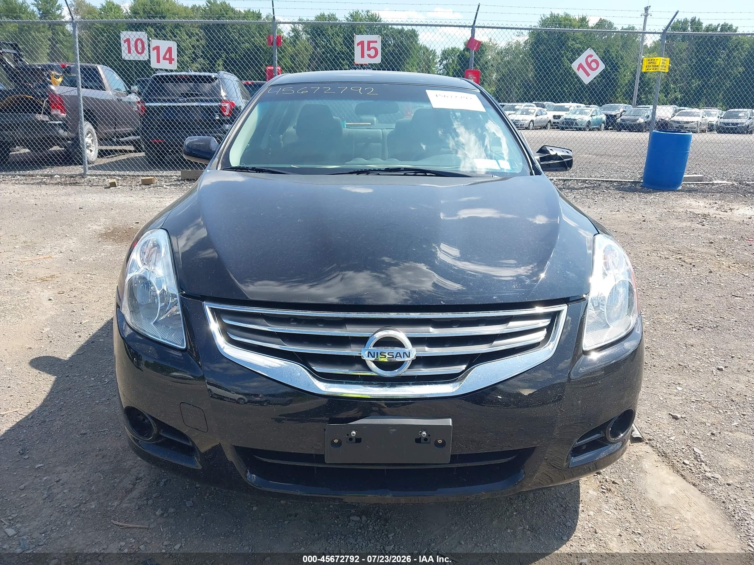 2010 Nissan Altima 2.5 S Black vin: 1N4AL2AP2AN537689
