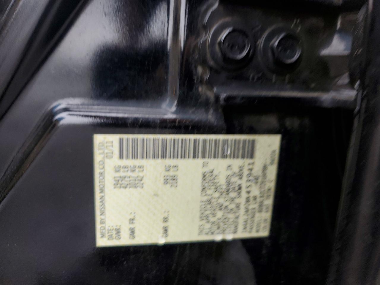 2011 Nissan Altima 2.5 Black vin: 1N4AL2AP2BN453941