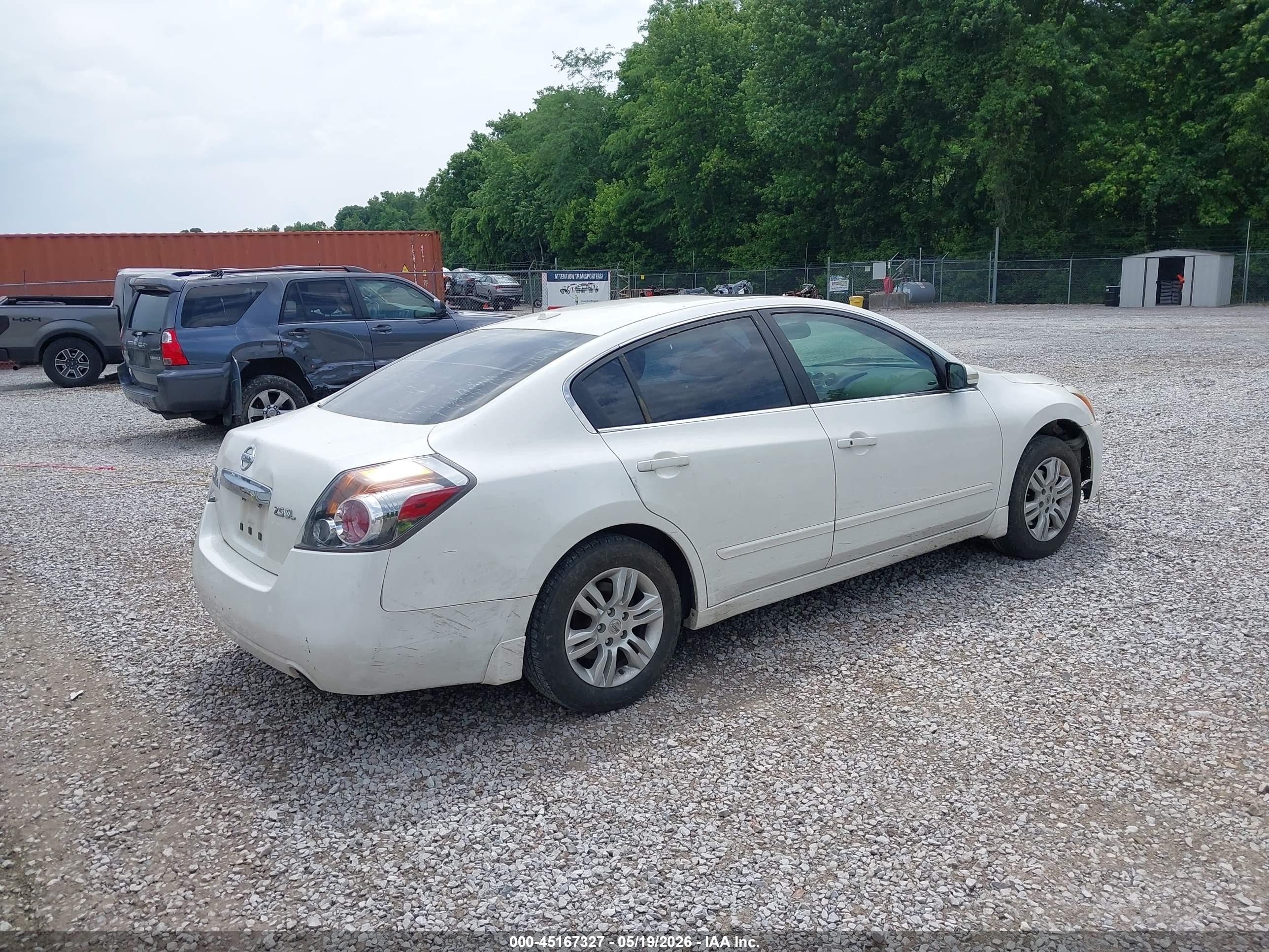 2012 Nissan Altima 2.5 S White vin: 1N4AL2AP2CC123892