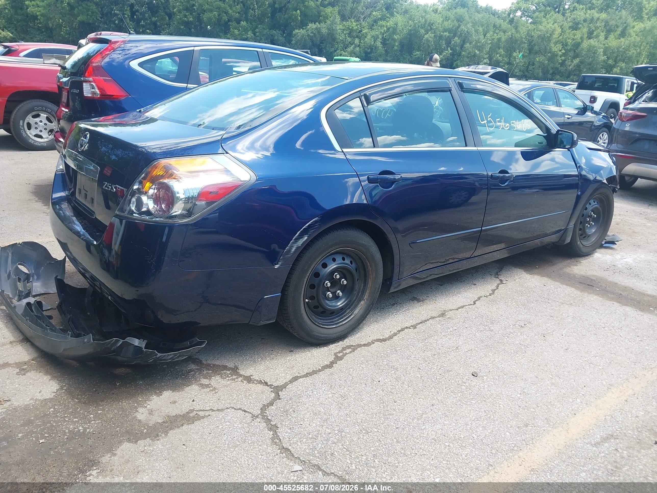 2012 Nissan Altima 2.5 S Синий vin: 1N4AL2AP2CC186619