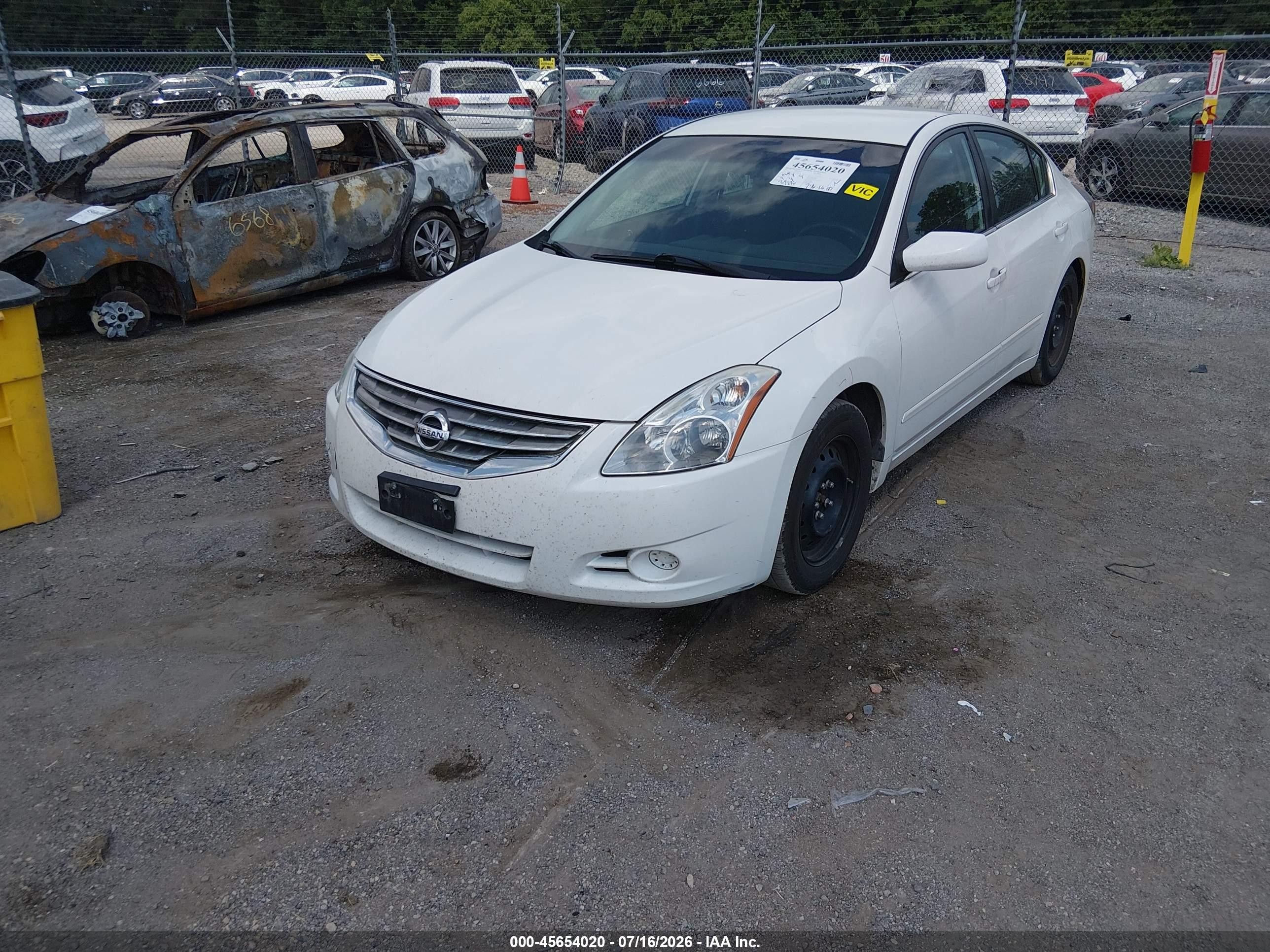 2012 Nissan Altima 2.5 S White vin: 1N4AL2AP2CC188371