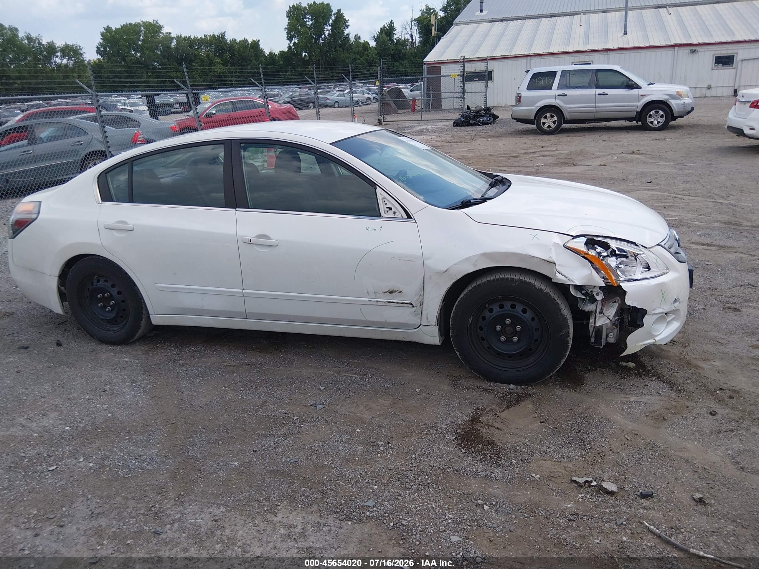 2012 Nissan Altima 2.5 S White vin: 1N4AL2AP2CC188371