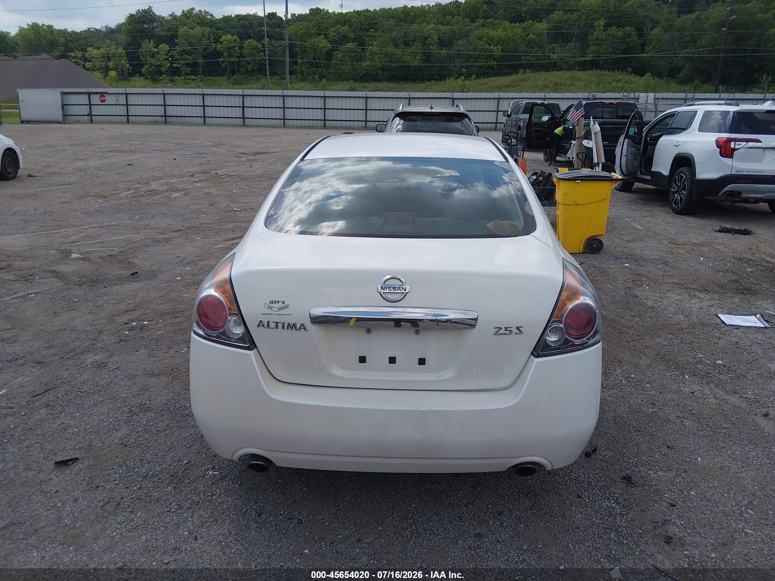 2012 Nissan Altima 2.5 S White vin: 1N4AL2AP2CC188371
