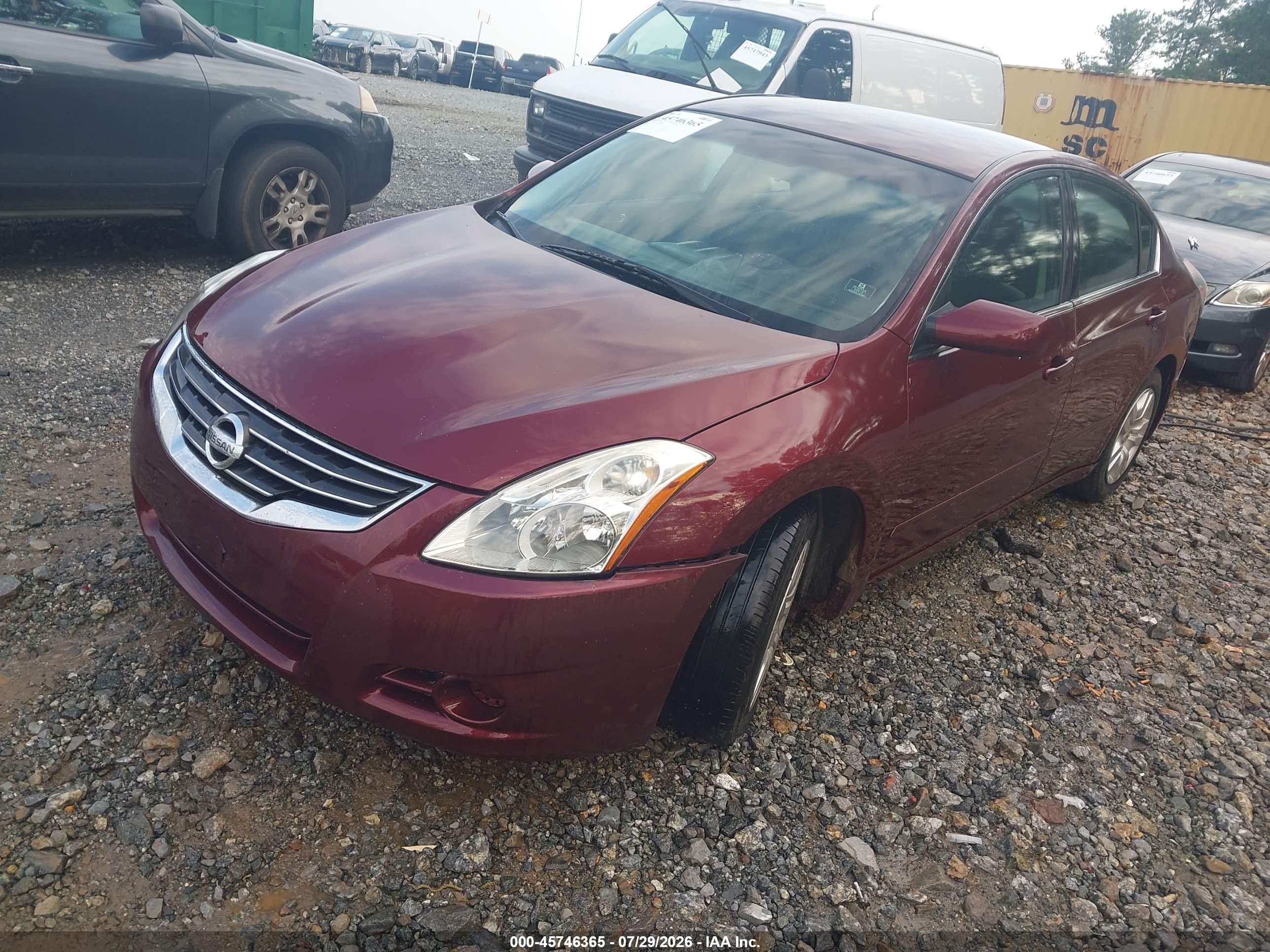 2012 Nissan Altima 2.5 S Maroon vin: 1N4AL2AP2CC197040