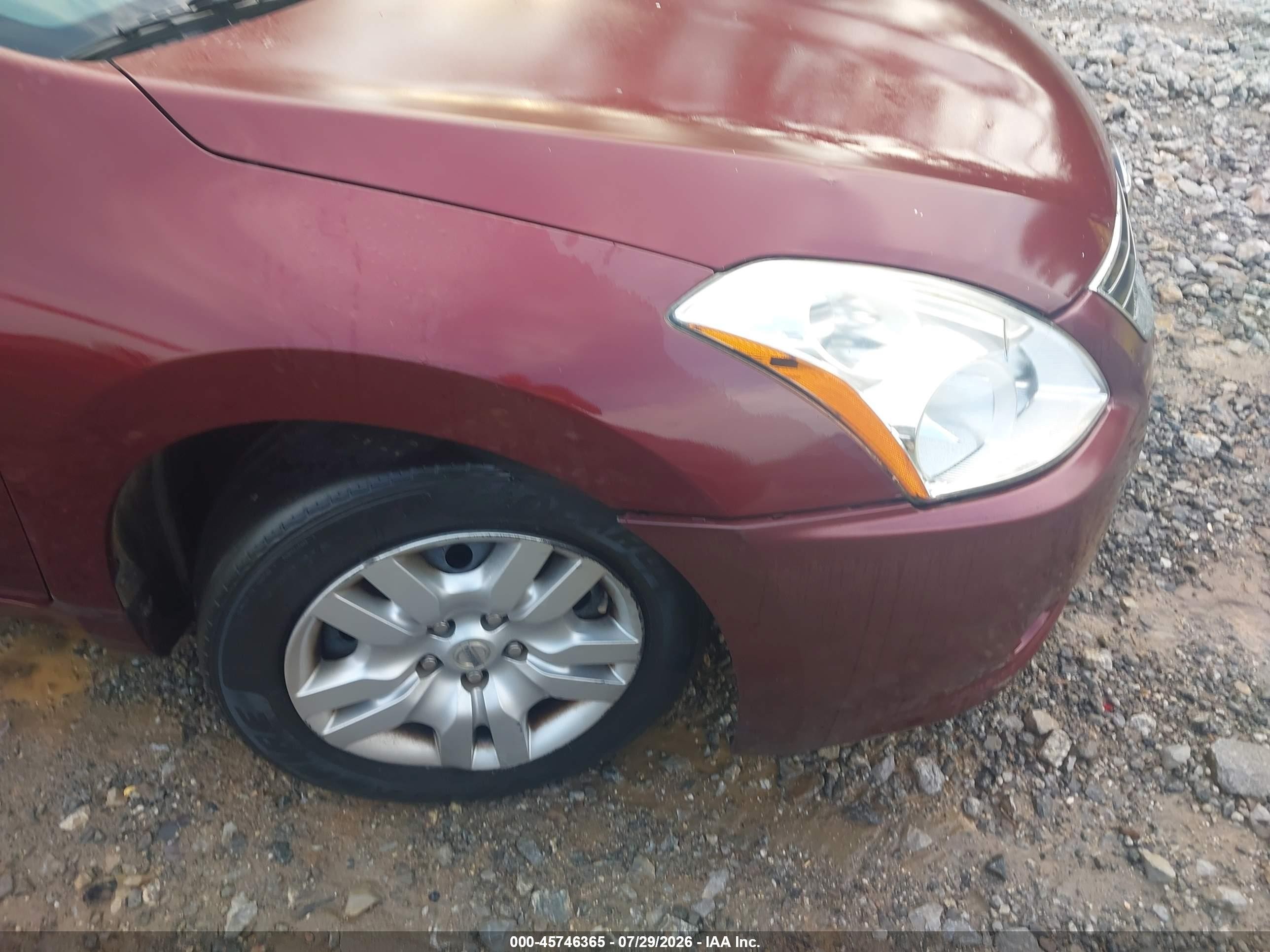 2012 Nissan Altima 2.5 S Maroon vin: 1N4AL2AP2CC197040