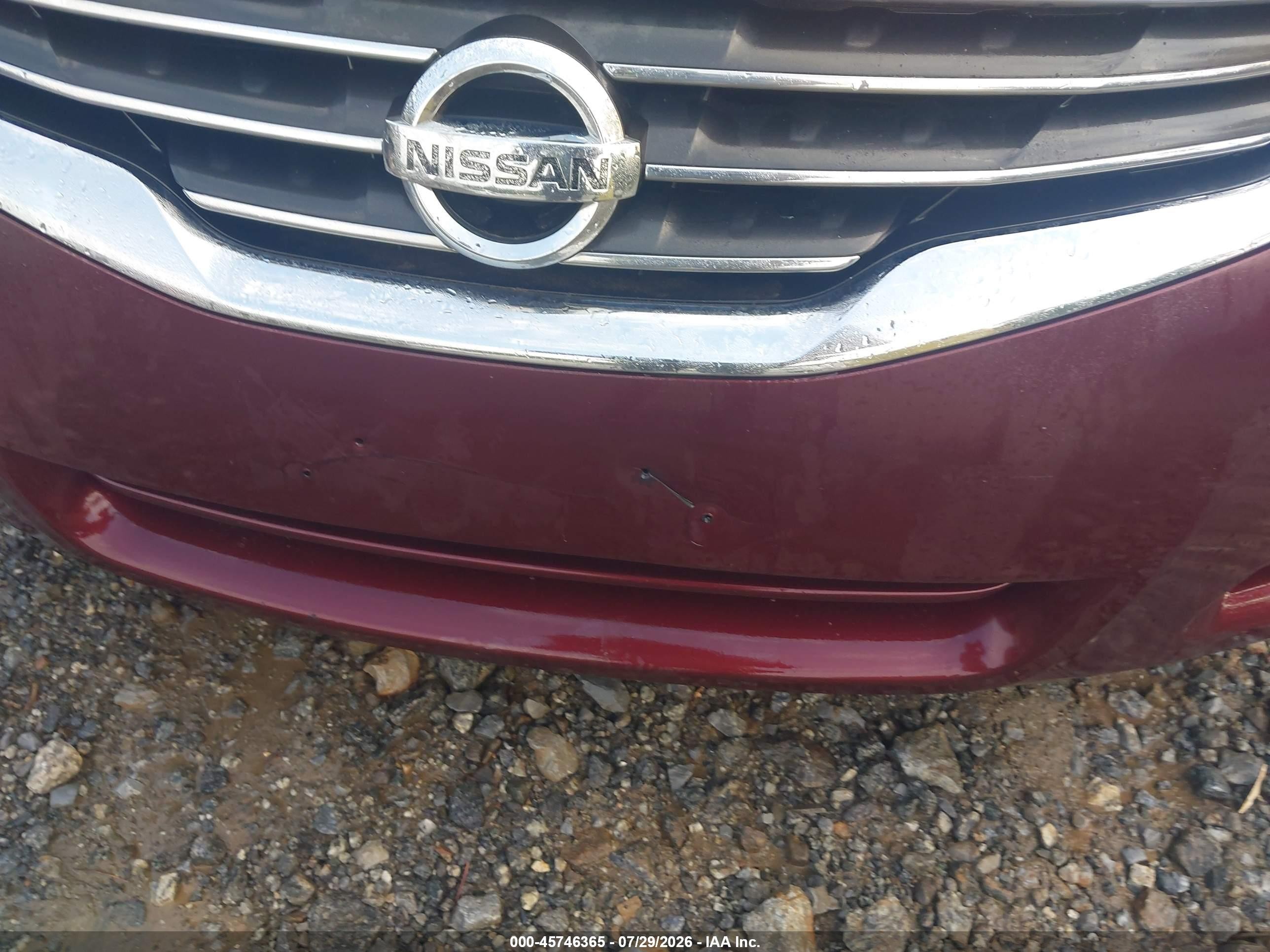 2012 Nissan Altima 2.5 S Maroon vin: 1N4AL2AP2CC197040
