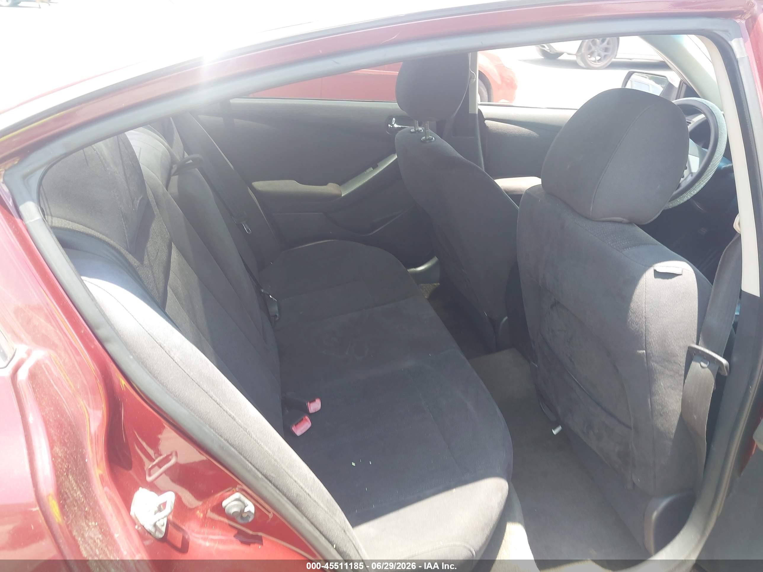 2012 Nissan Altima 2.5 S Burgundy vin: 1N4AL2AP2CC206433