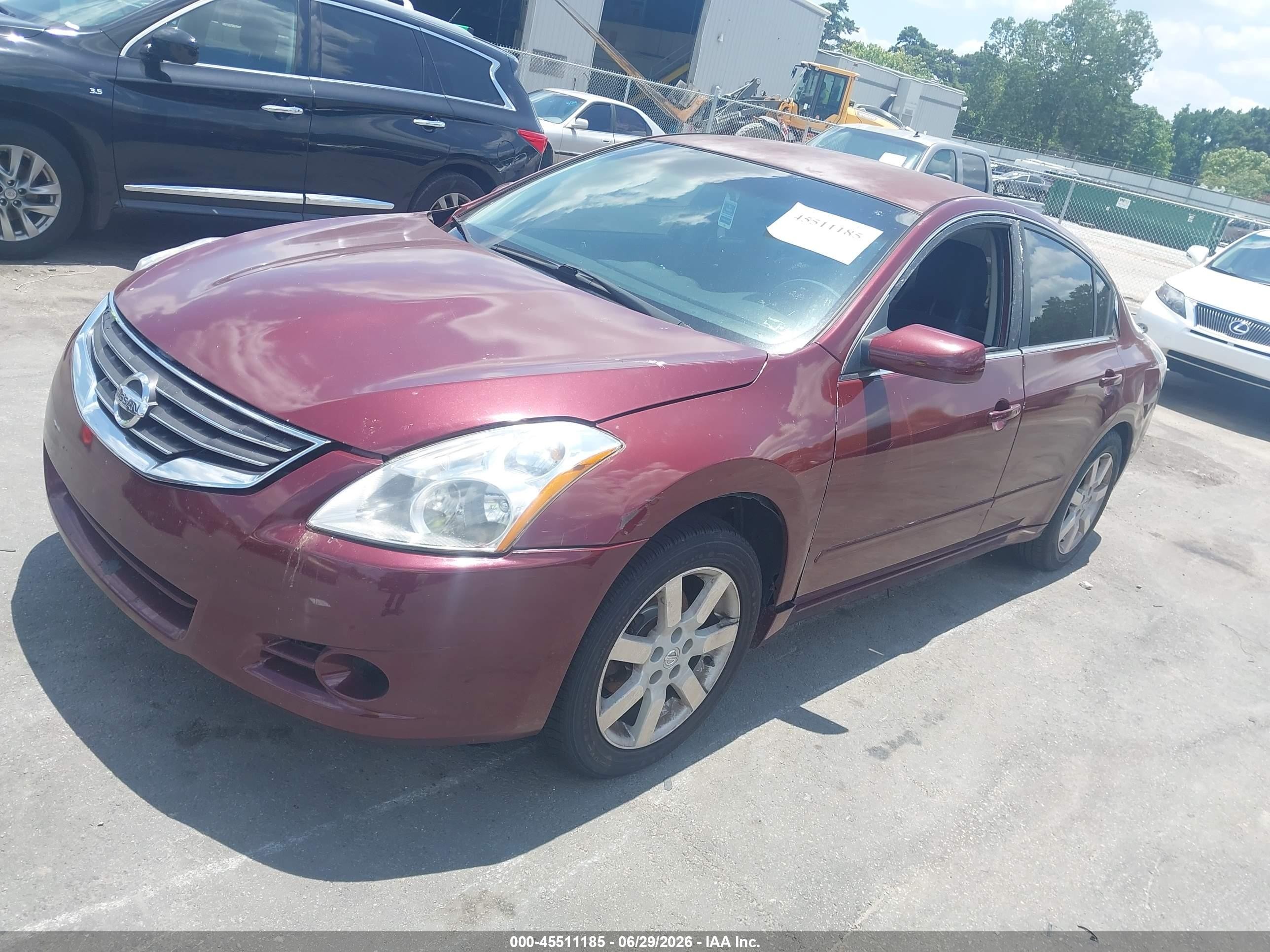 2012 Nissan Altima 2.5 S Burgundy vin: 1N4AL2AP2CC206433