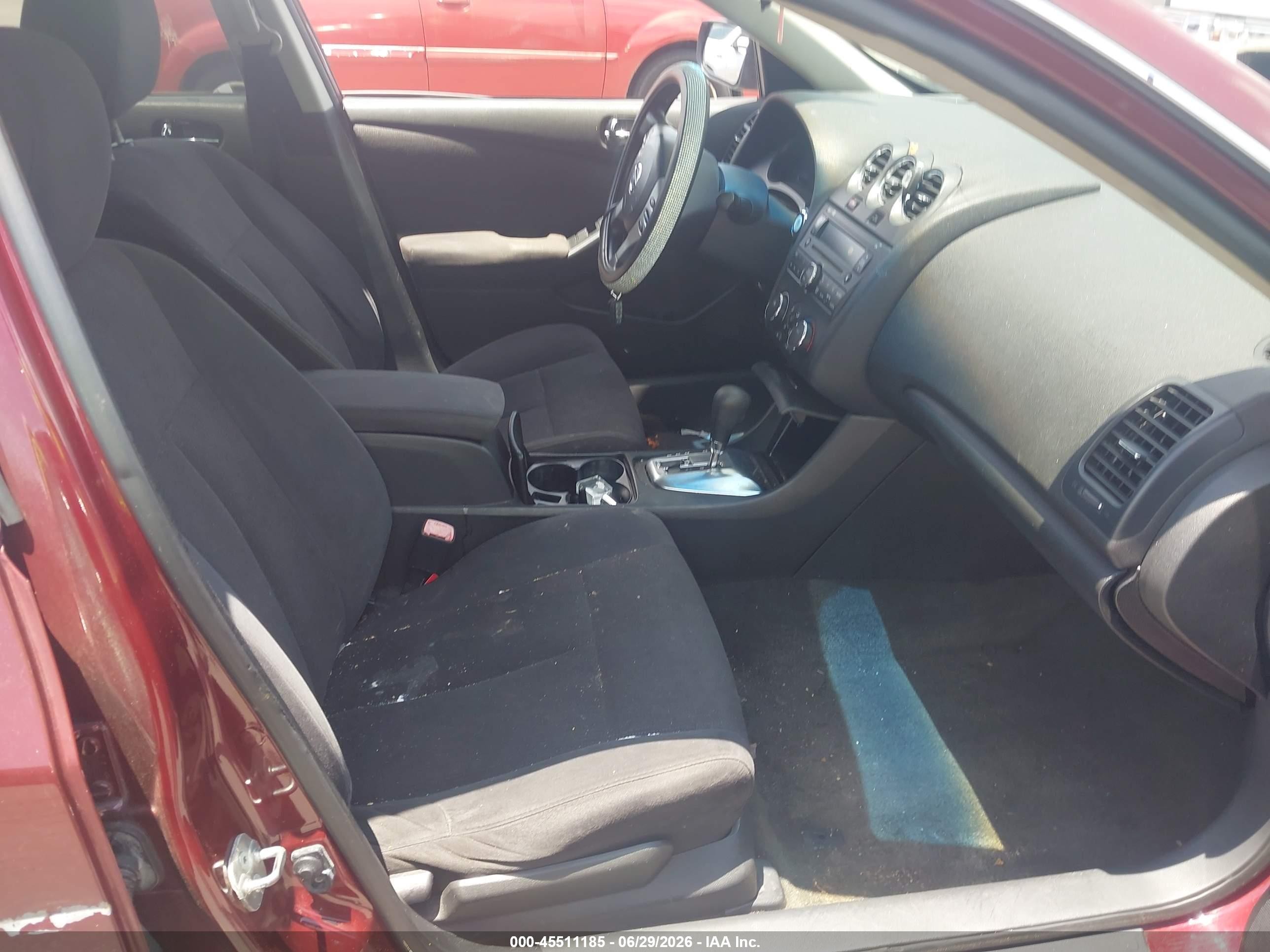 2012 Nissan Altima 2.5 S Burgundy vin: 1N4AL2AP2CC206433