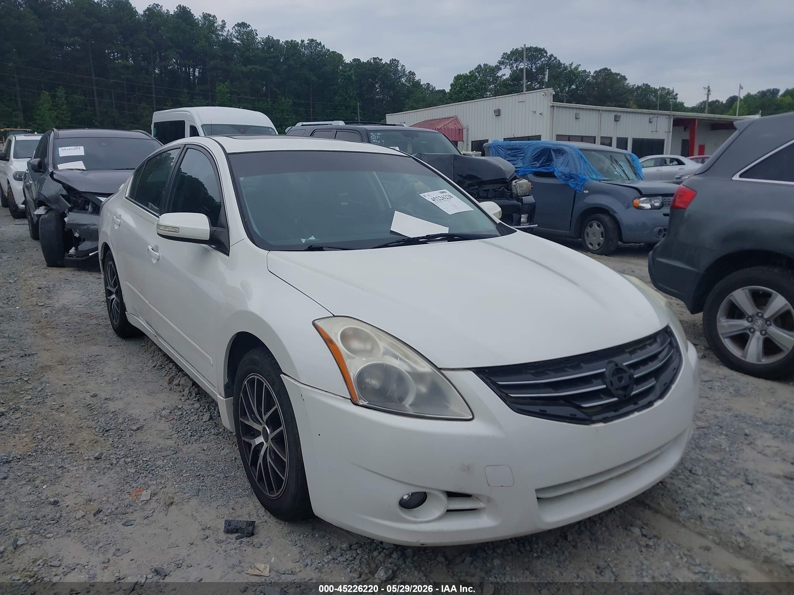 2012 Nissan Altima 2.5 S White vin: 1N4AL2AP2CC216668