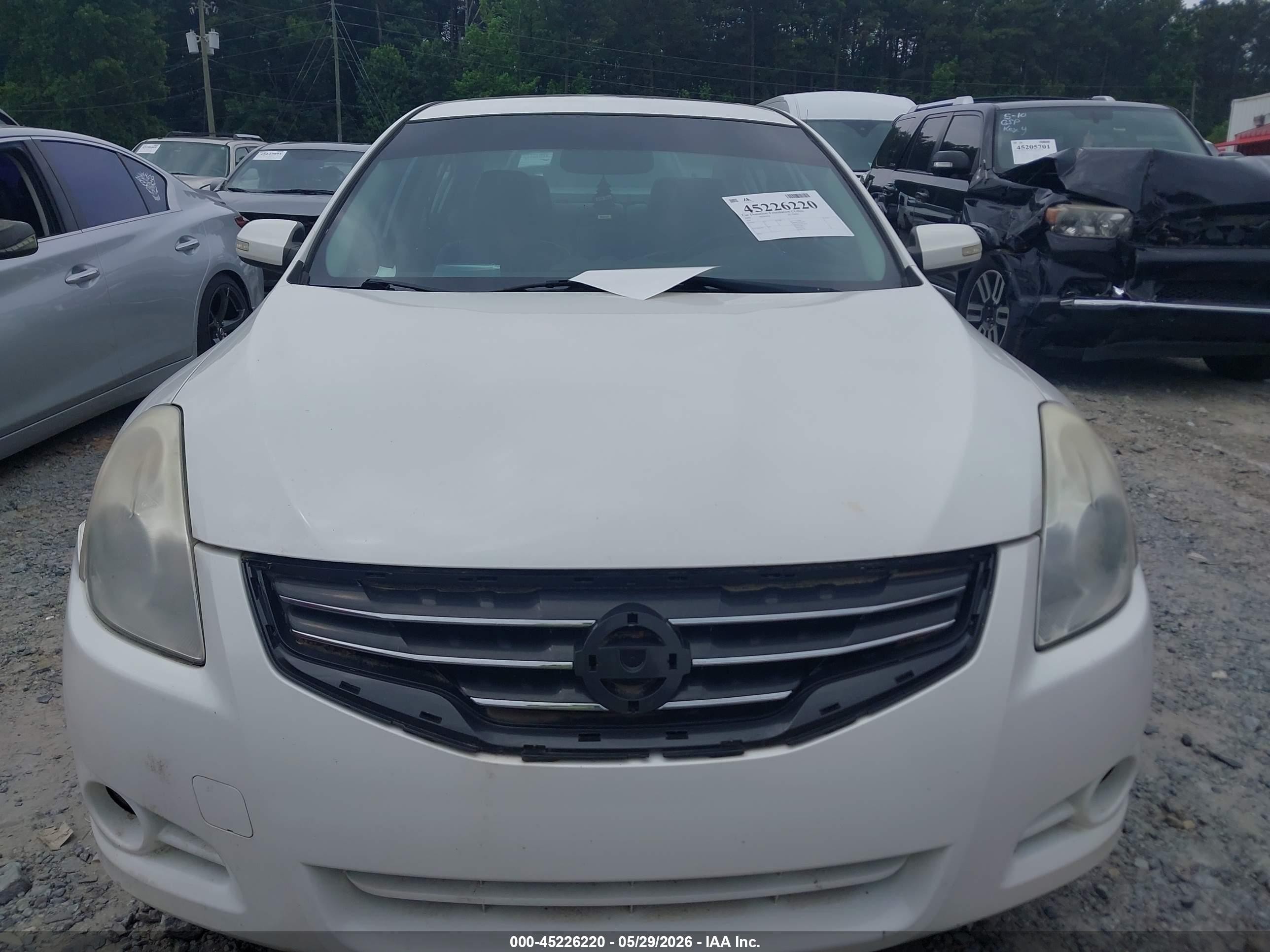 2012 Nissan Altima 2.5 S White vin: 1N4AL2AP2CC216668