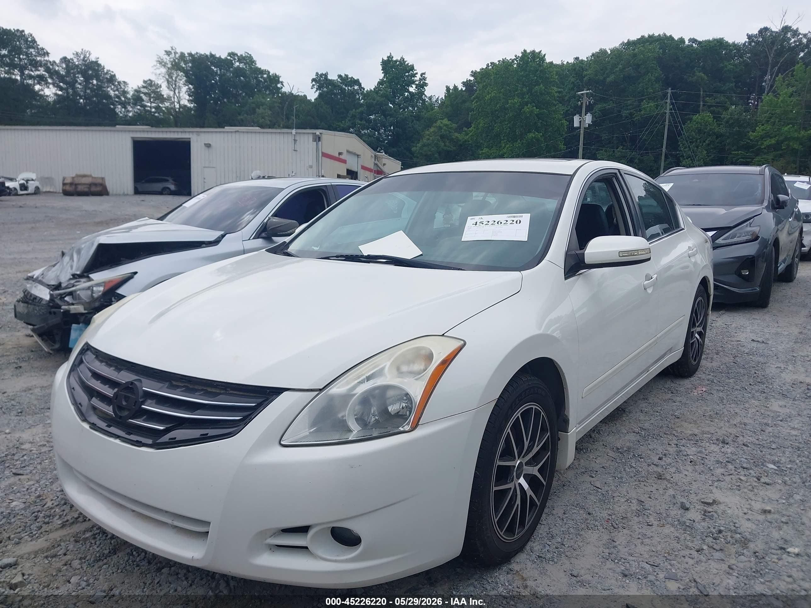 2012 Nissan Altima 2.5 S White vin: 1N4AL2AP2CC216668