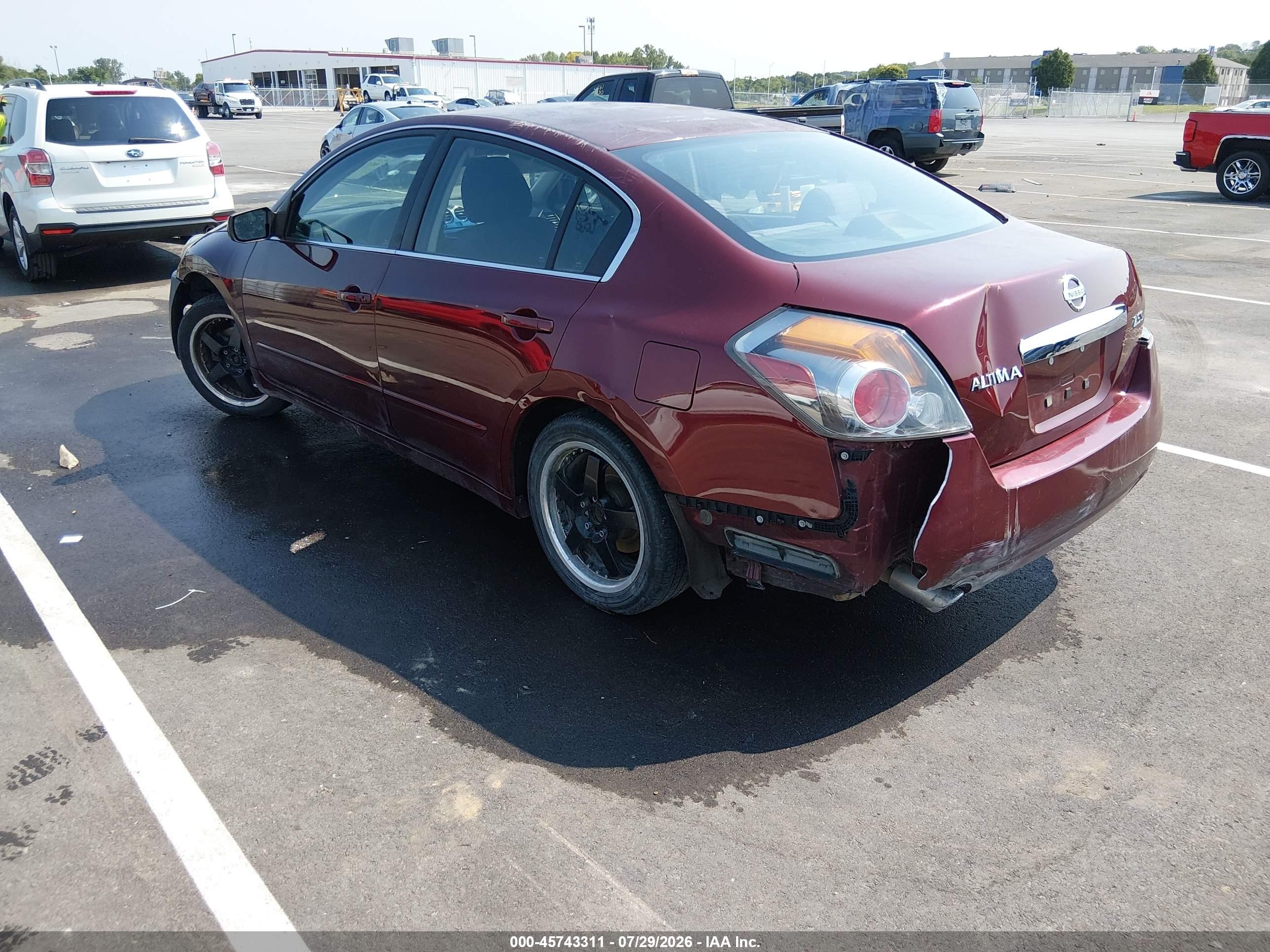 2012 Nissan Altima 2.5 S Maroon vin: 1N4AL2AP2CC235298