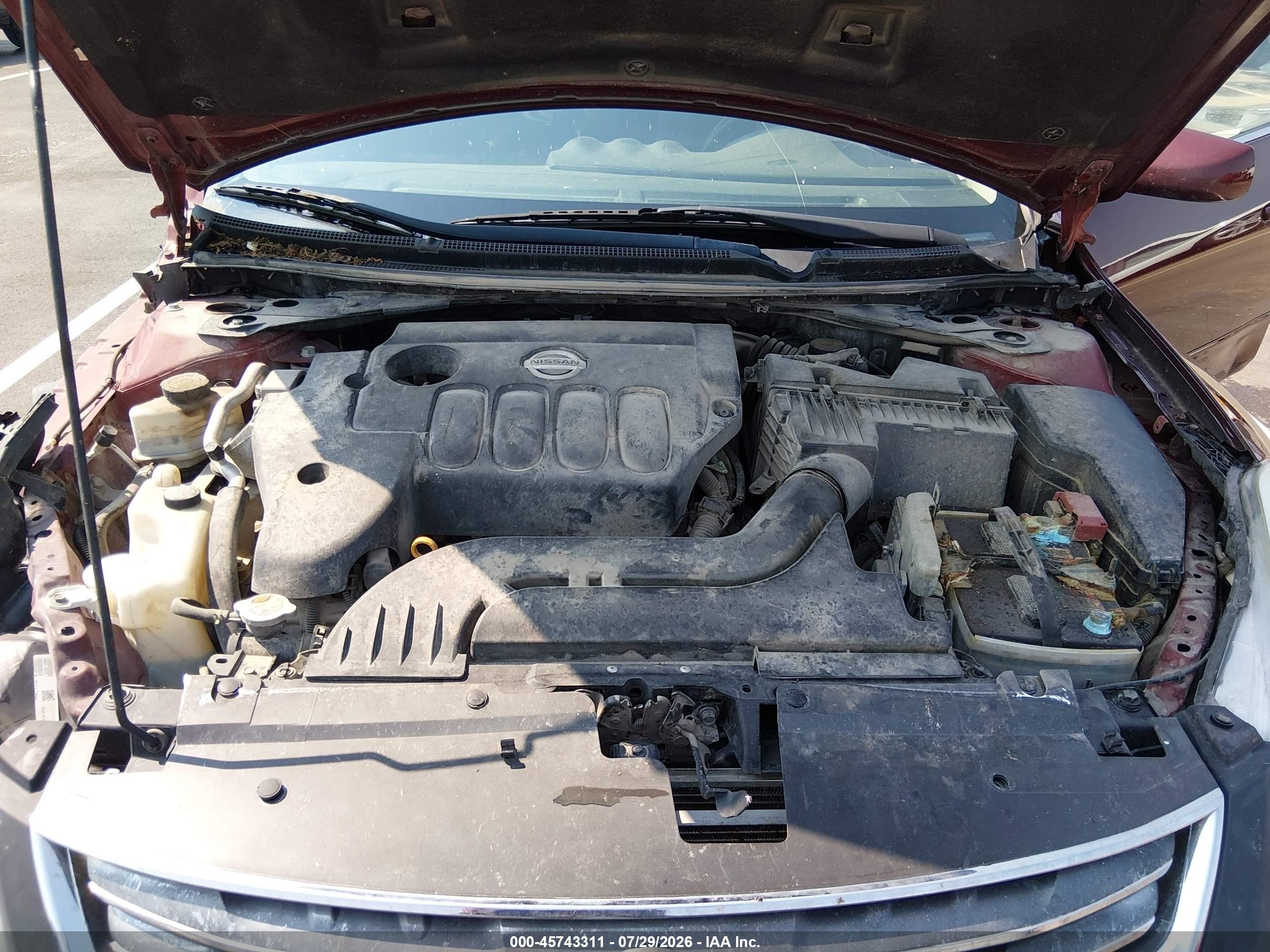 2012 Nissan Altima 2.5 S Maroon vin: 1N4AL2AP2CC235298