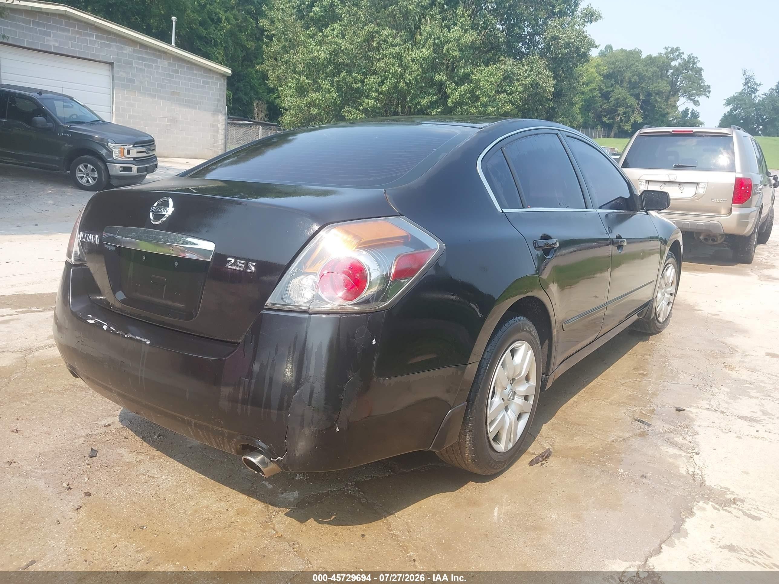 2012 Nissan Altima 2.5 S Black vin: 1N4AL2AP2CN430600