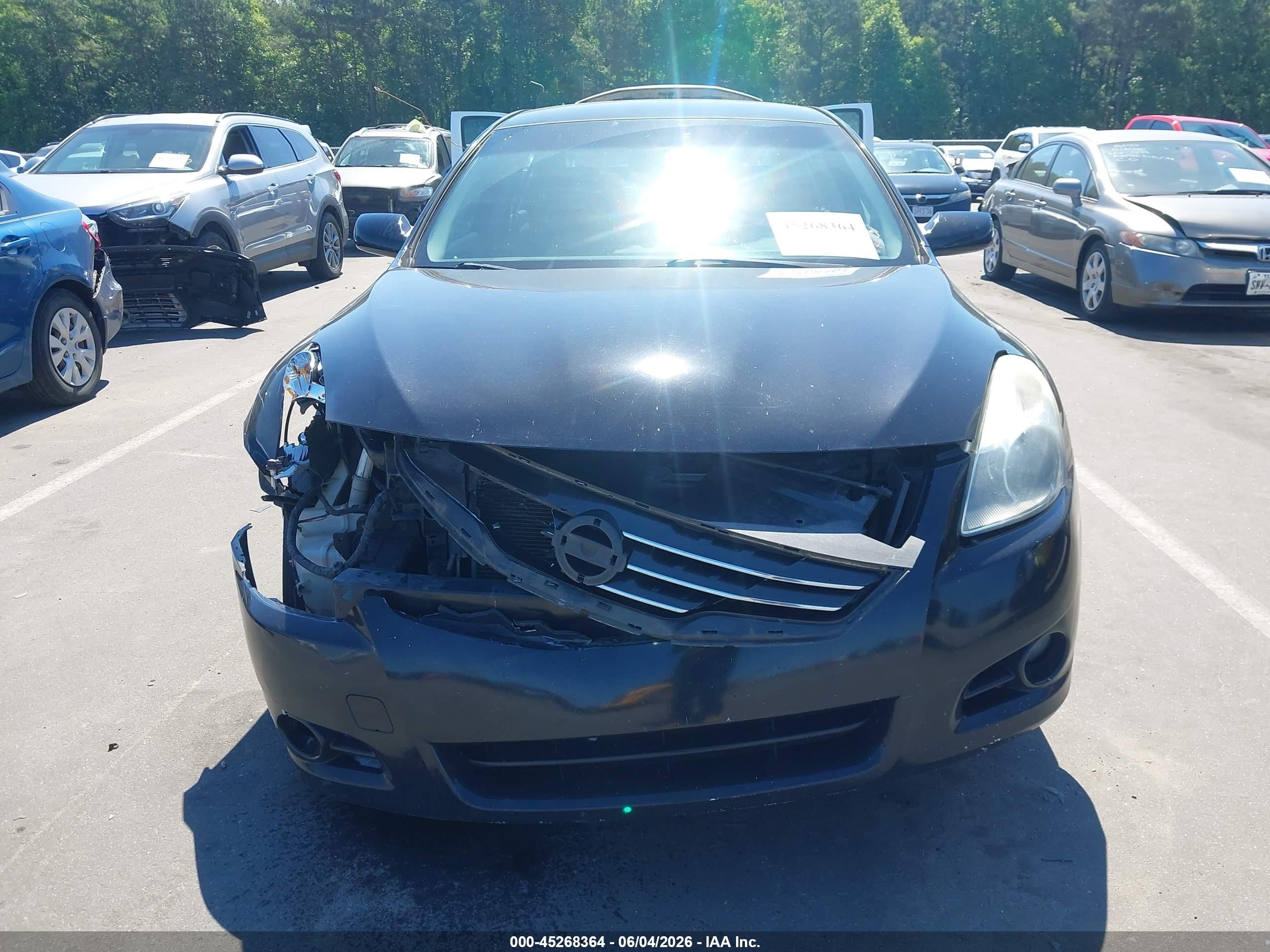 2012 Nissan Altima 2.5 S Black vin: 1N4AL2AP2CN533693