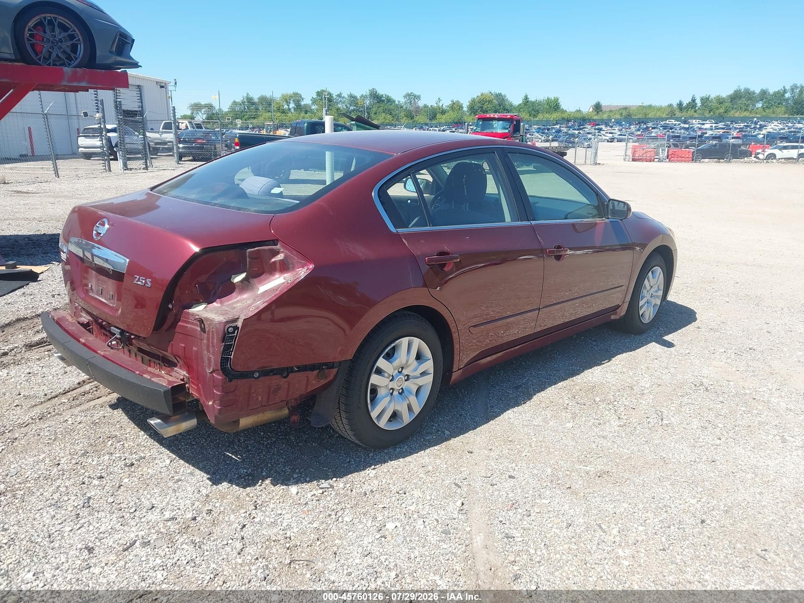 2010 Nissan Altima 2.5 S Red vin: 1N4AL2AP3AC112431