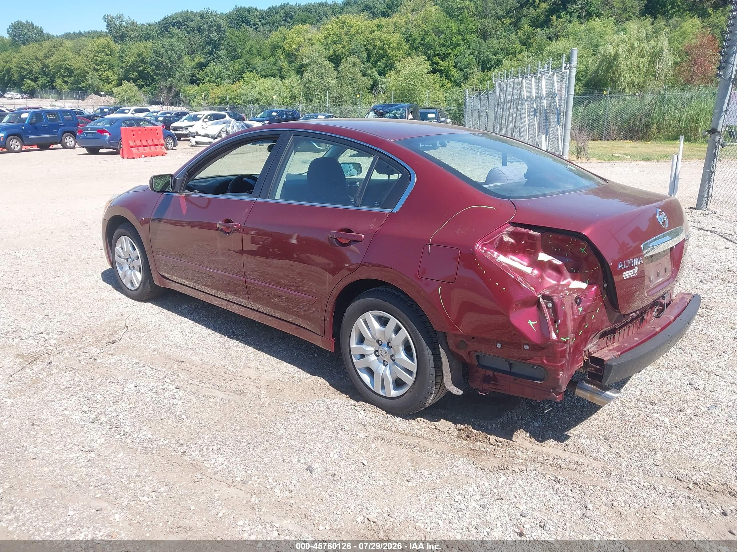 2010 Nissan Altima 2.5 S Red vin: 1N4AL2AP3AC112431