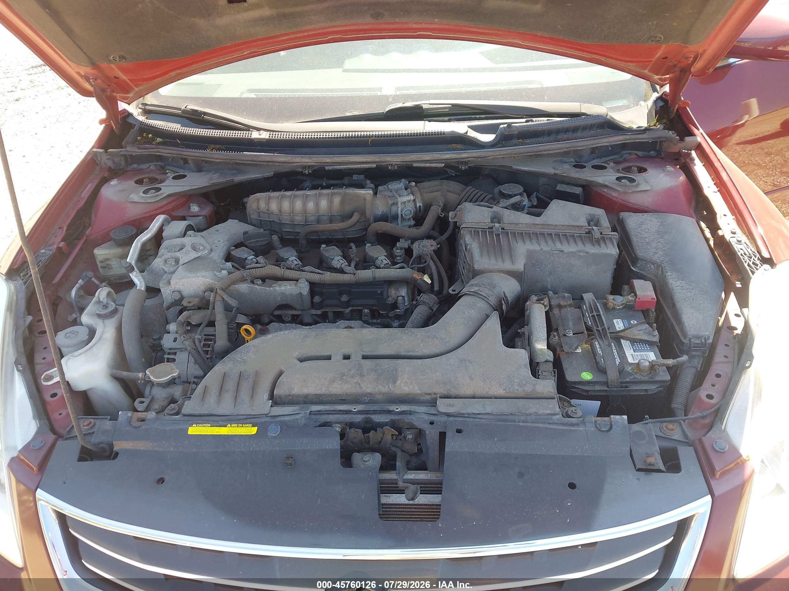 2010 Nissan Altima 2.5 S Red vin: 1N4AL2AP3AC112431