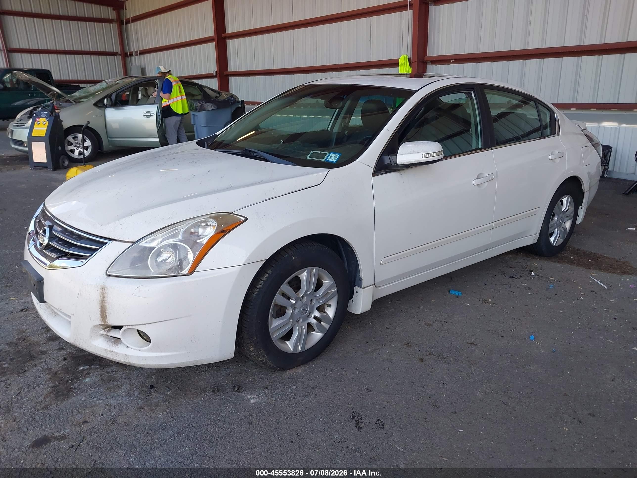2010 Nissan Altima 2.5 S White vin: 1N4AL2AP3AC148278